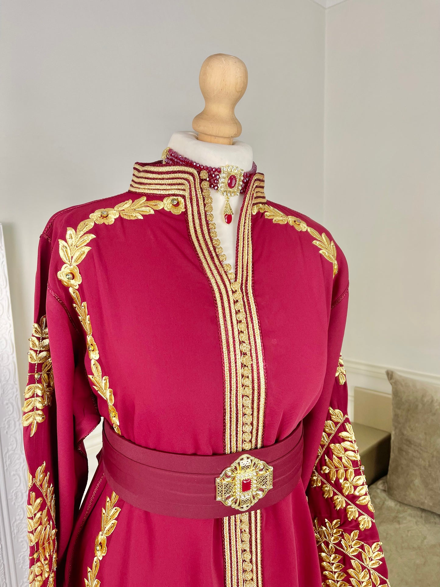 Caftan Assia bordeau