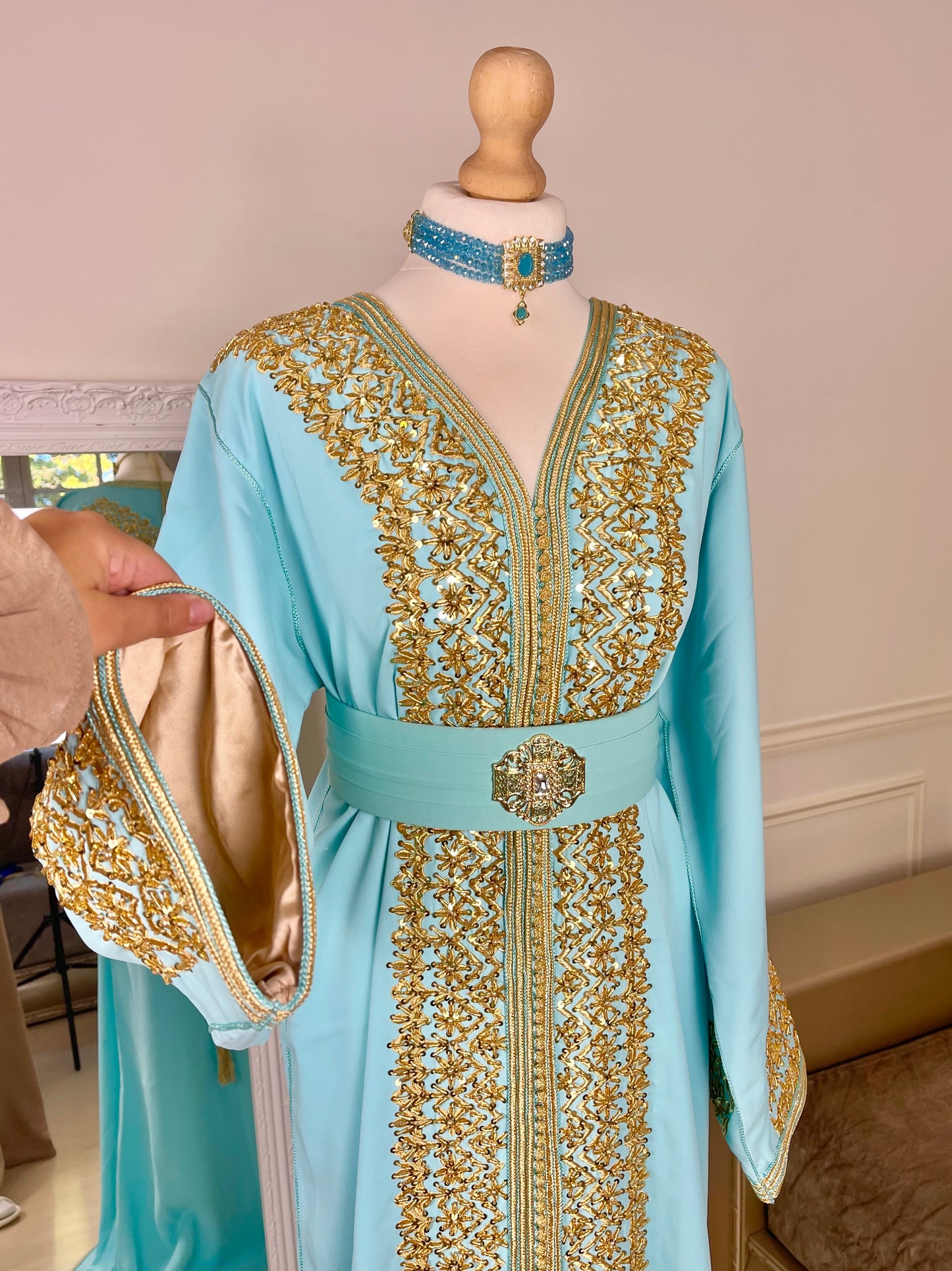 Caftan Leïna turquoise