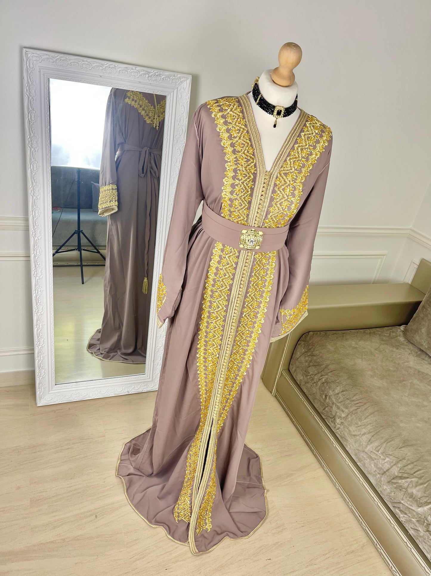 Caftan Leïna taupe
