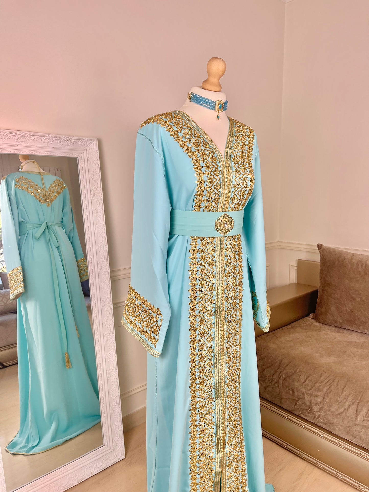 Caftan Leïna turquoise