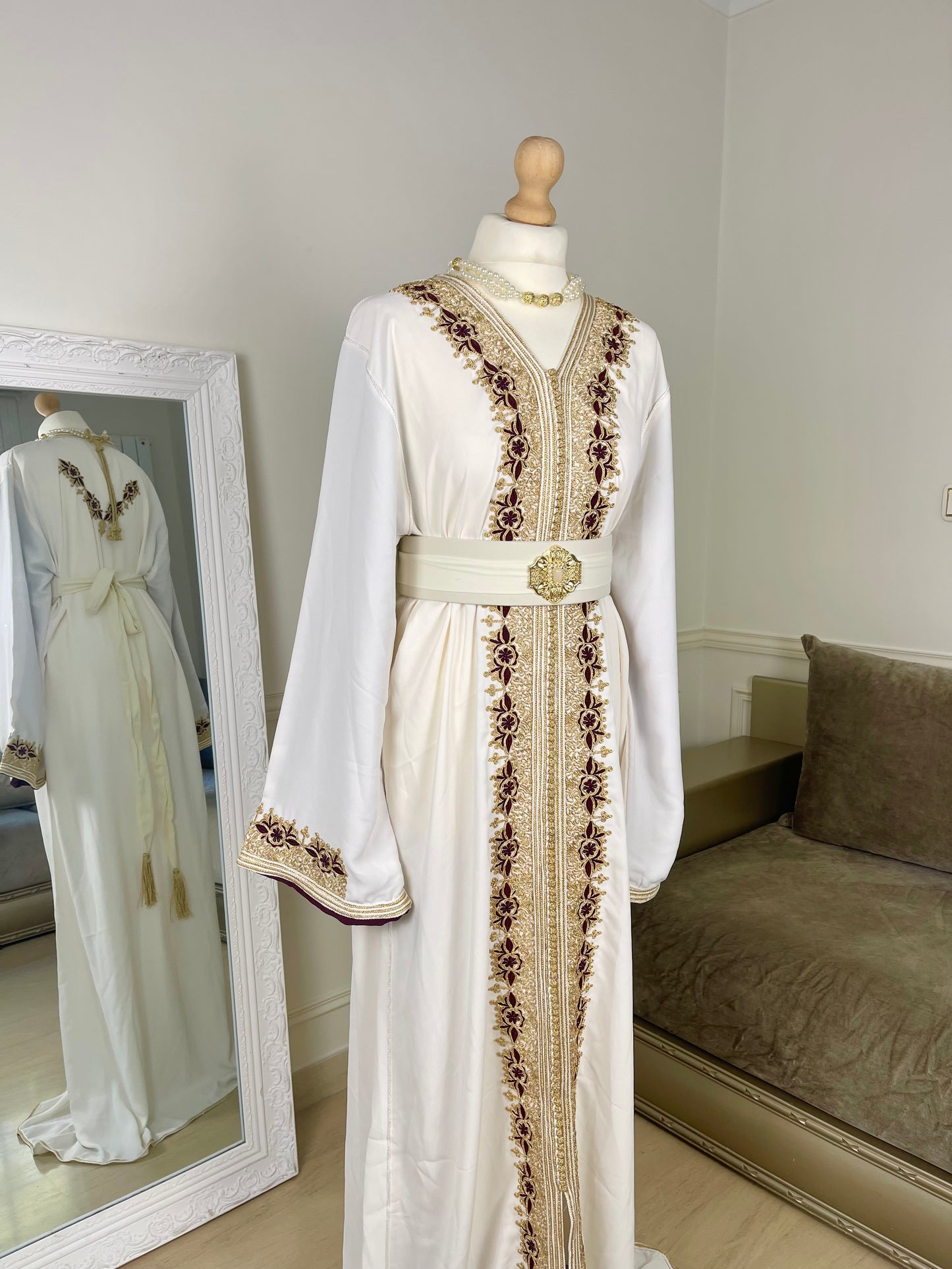Caftan Hayat blanc