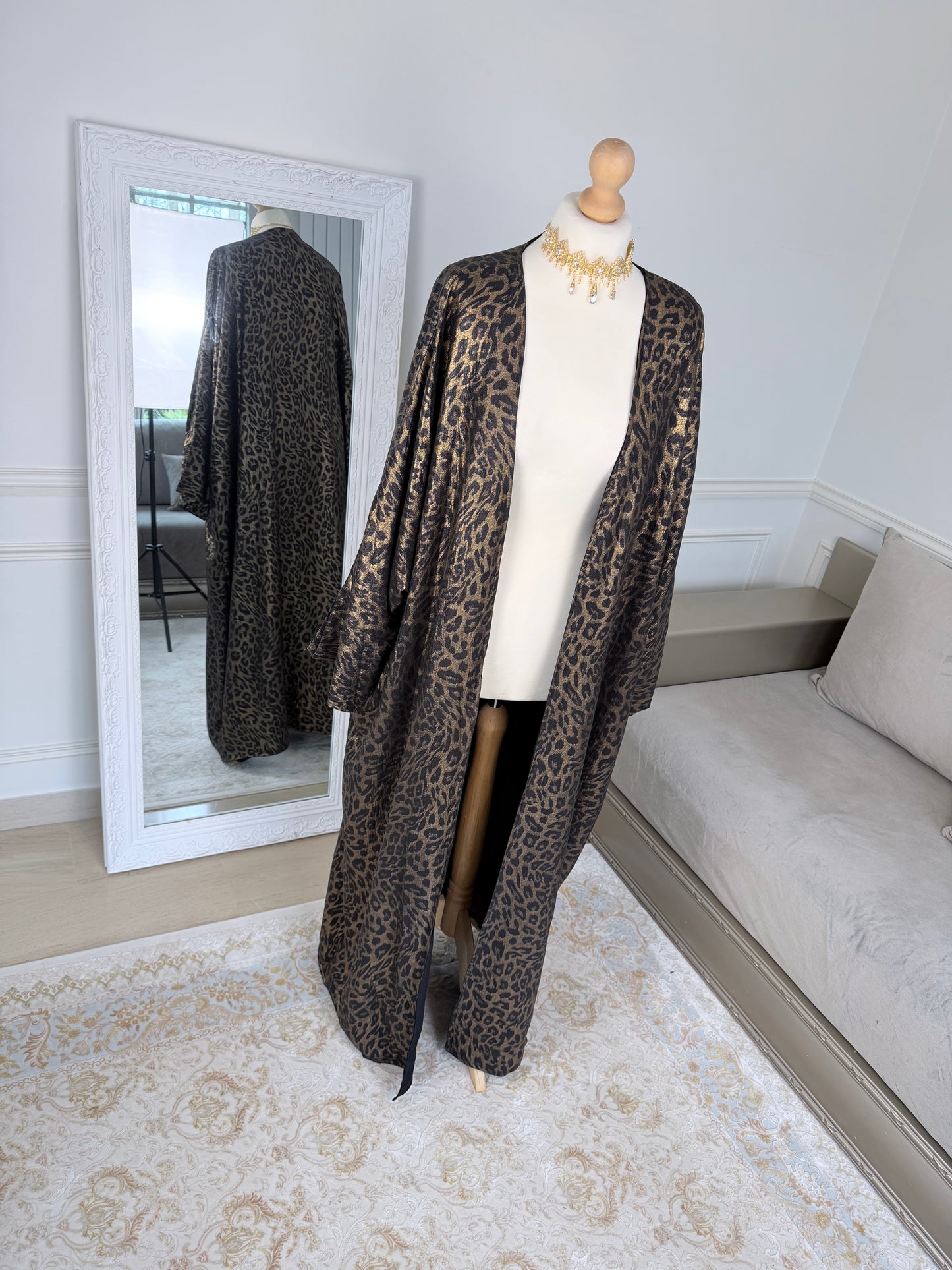 Kimono Léopard noir