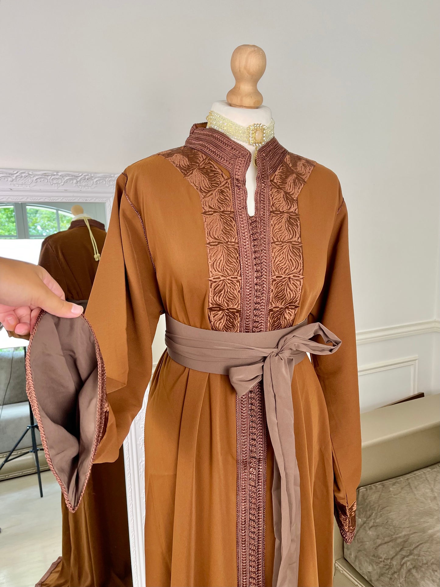 Caftan Wiam marron