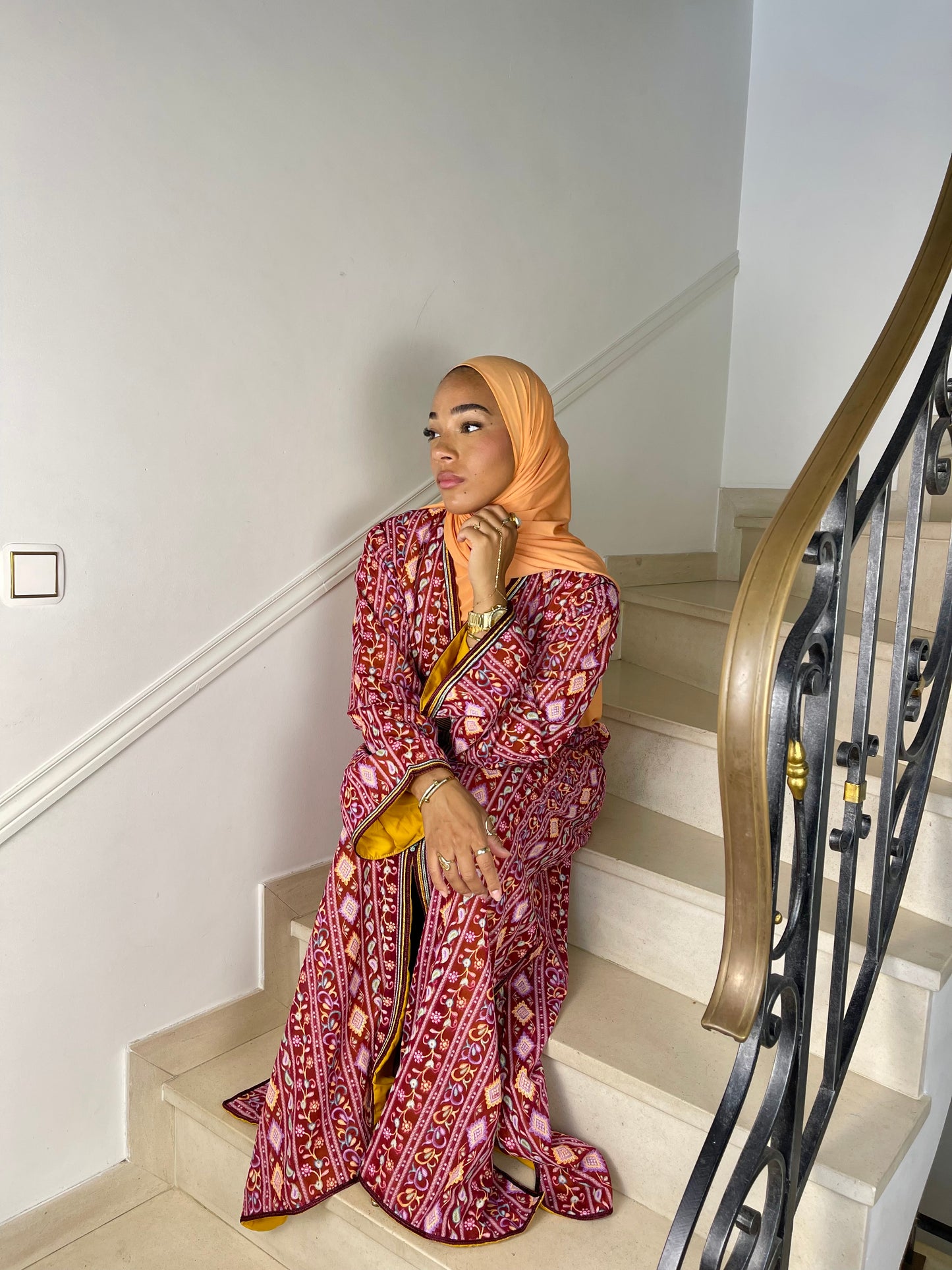 Caftan Sari rouge