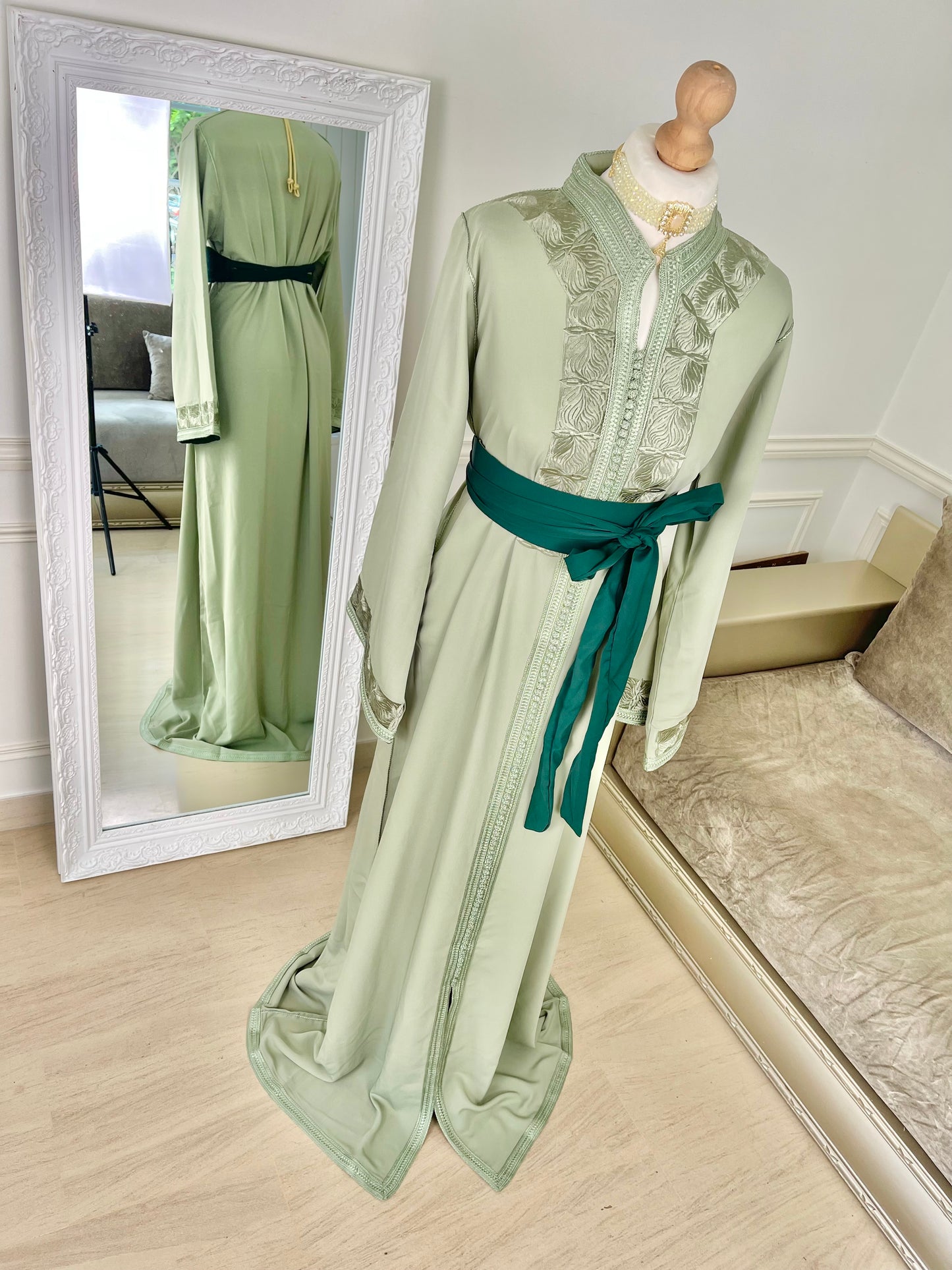 Caftan Wiam vert eau