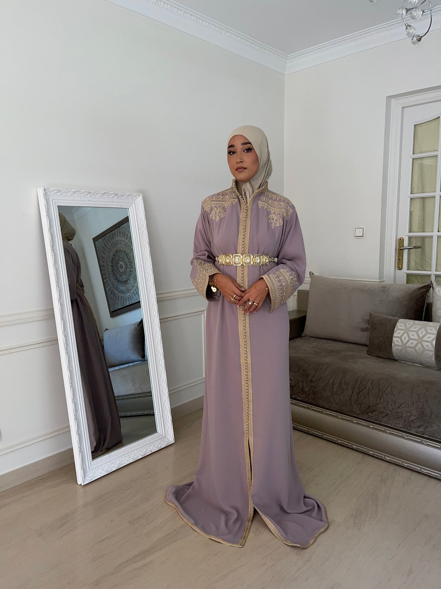 Caftan Inès taupe