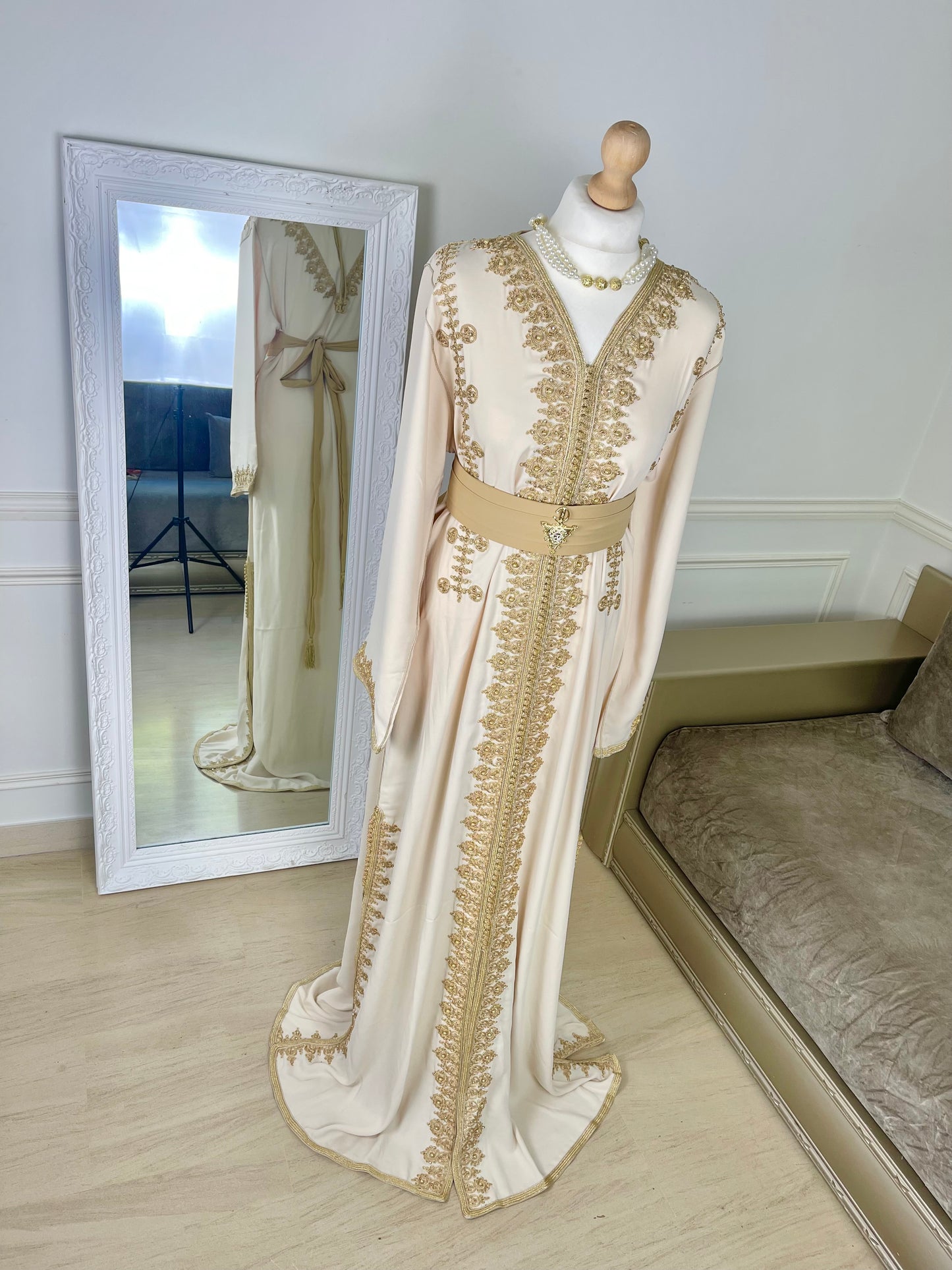 Caftan Ahlam crème