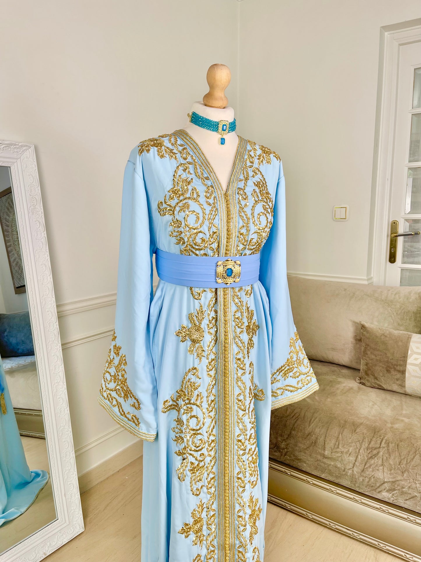 Caftan Jasmine bleu
