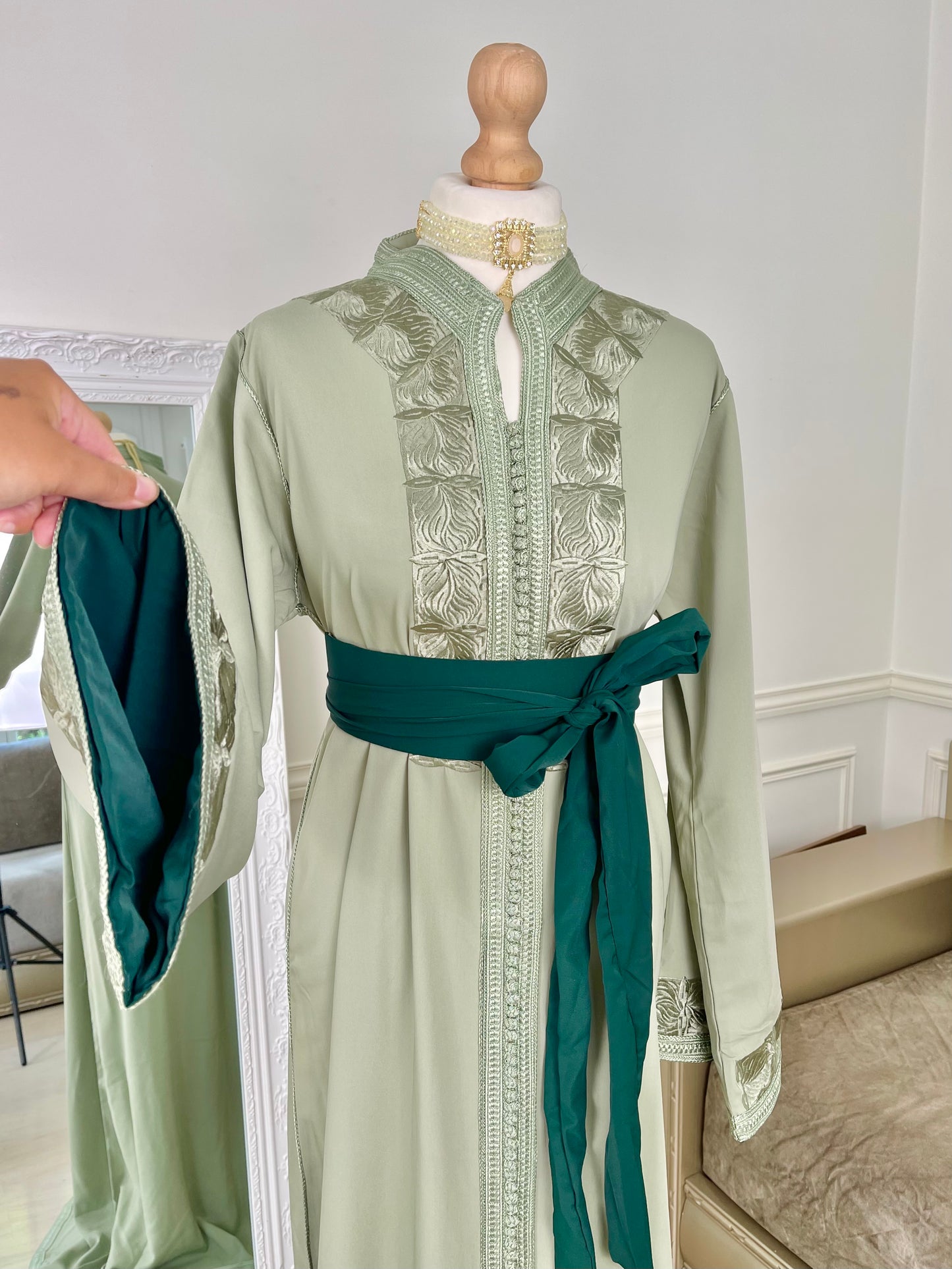 Caftan Wiam vert eau