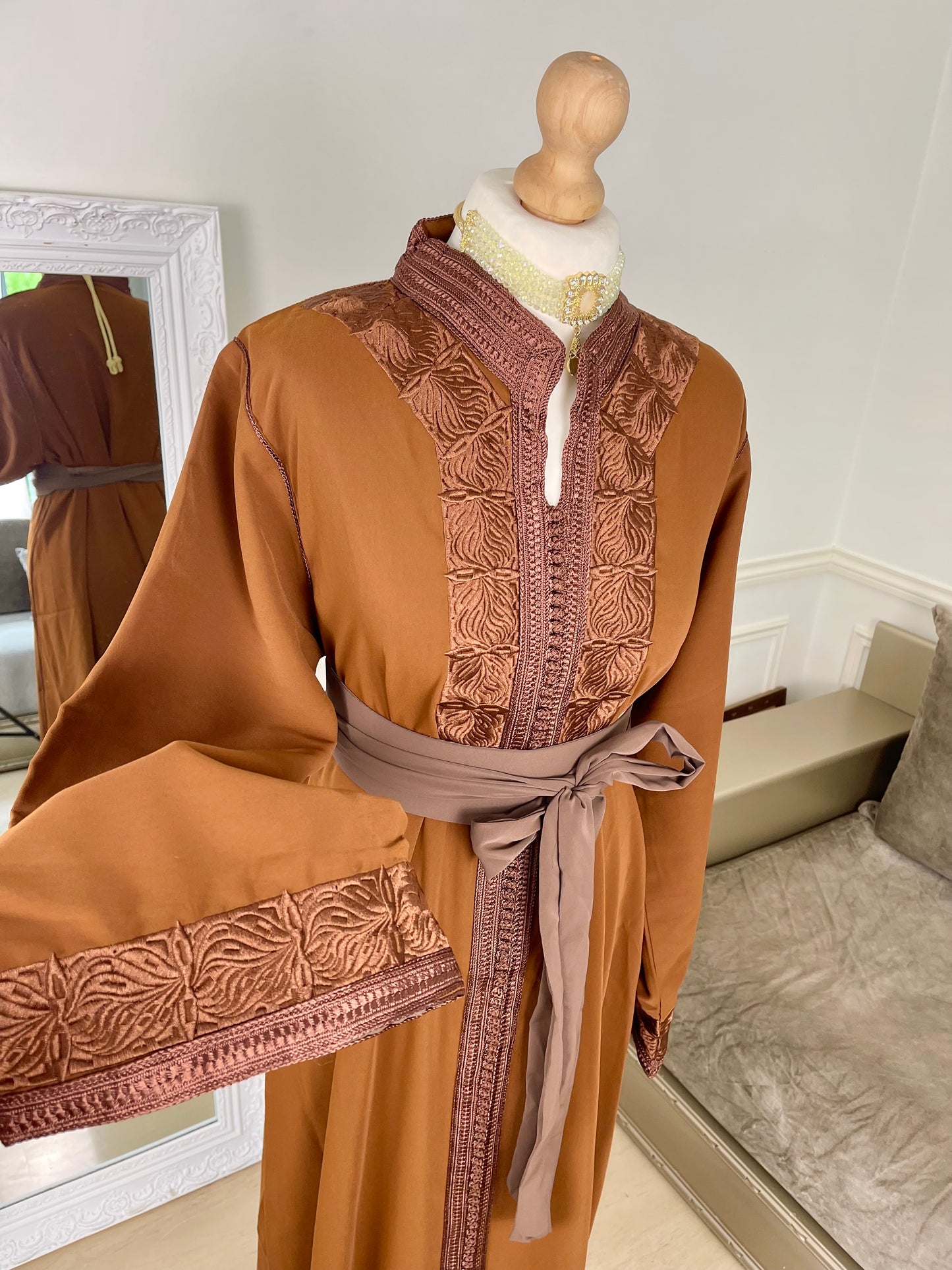 Caftan Wiam marron