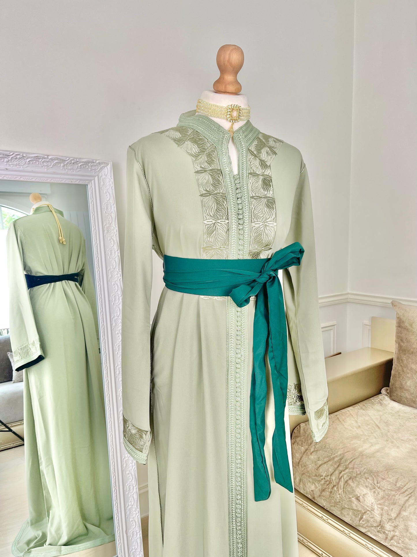 Caftan Wiam vert eau