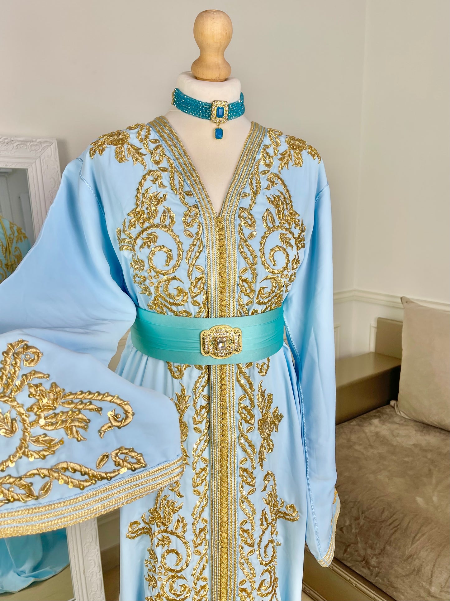 Caftan Jasmine bleu