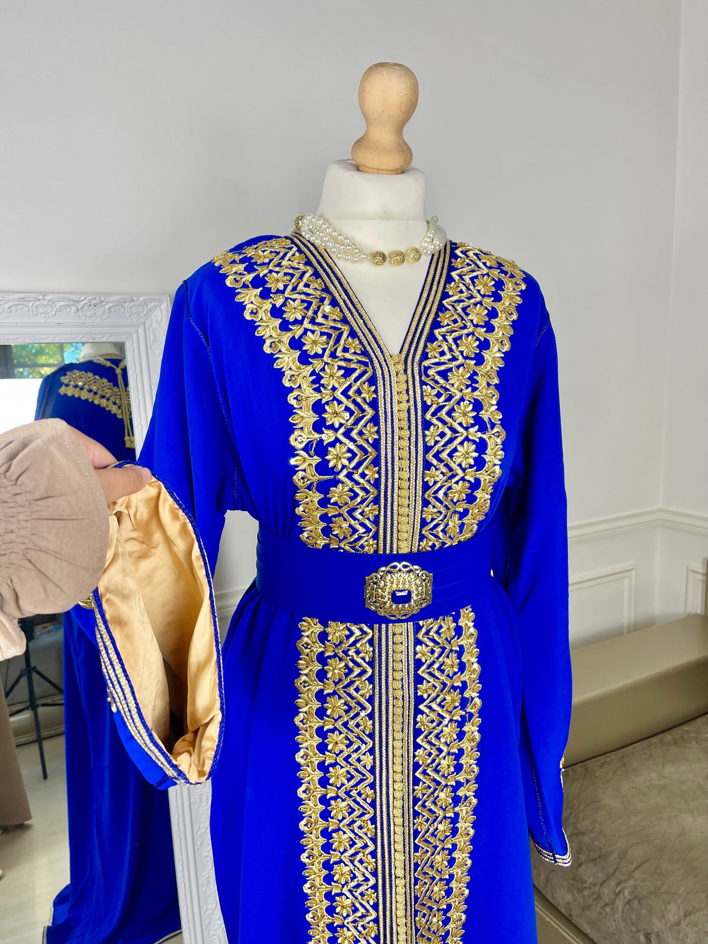 Caftan Leïna bleu roi