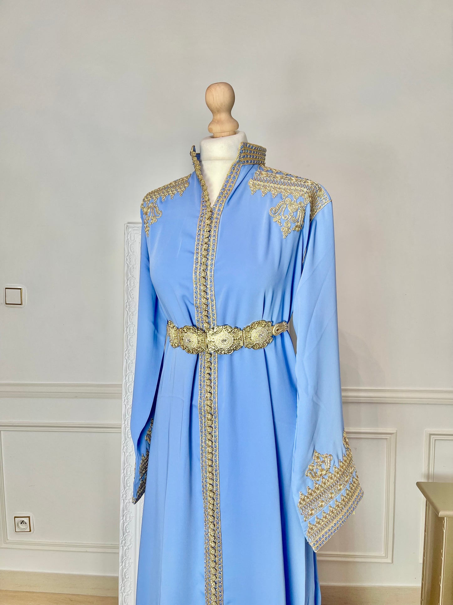 Caftan Inès bleu pastel
