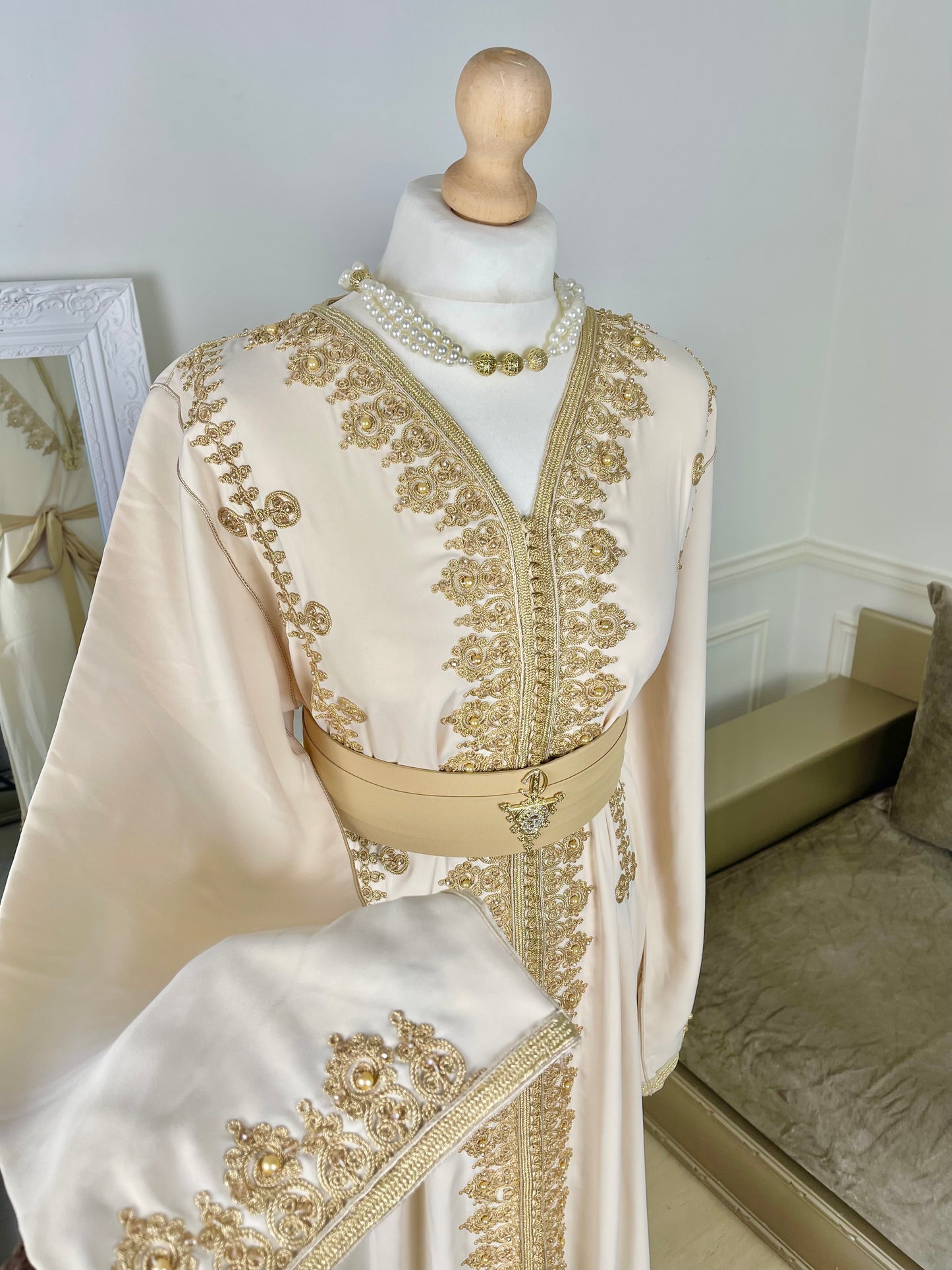 Caftan Ahlam crème