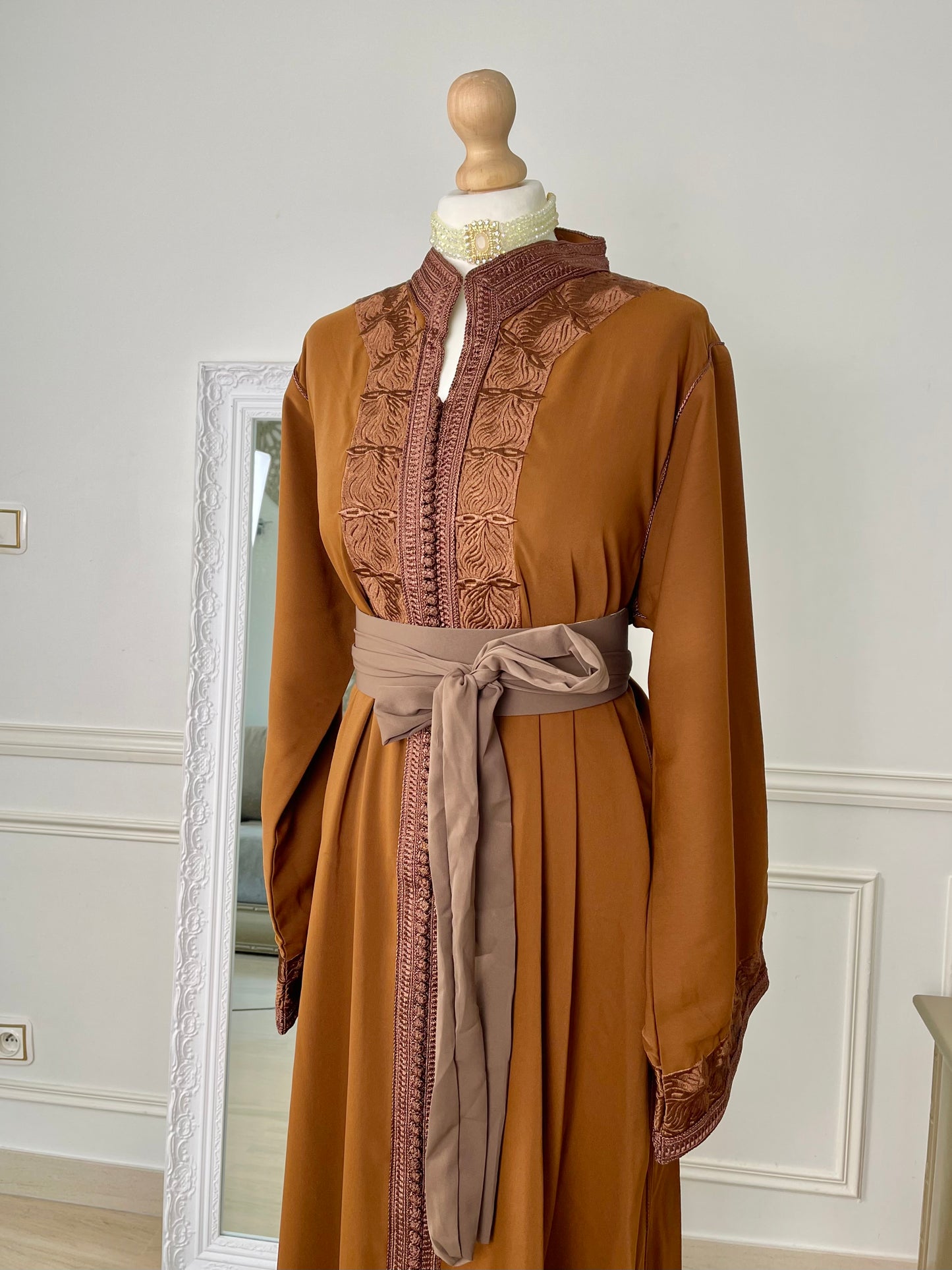 Caftan Wiam marron