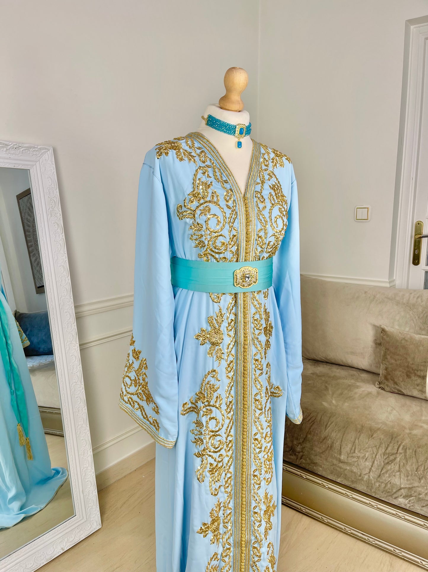 Caftan Jasmine bleu