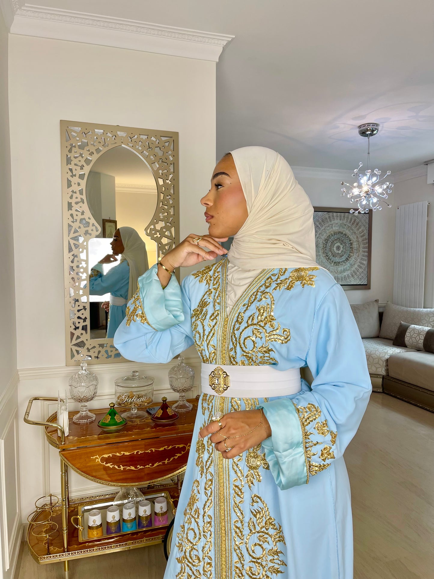 Caftan Jasmine bleu