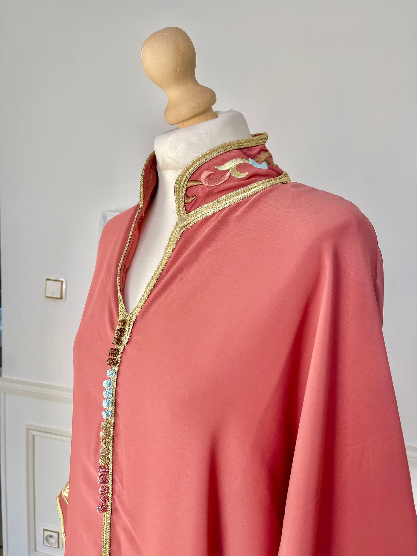 Gandoura Aïcha rouge brique