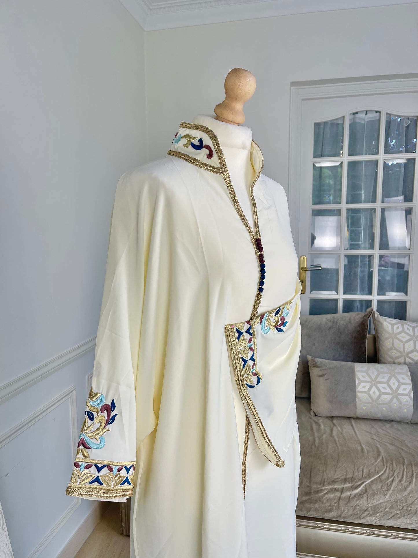 Gandoura Aïcha blanc cassé