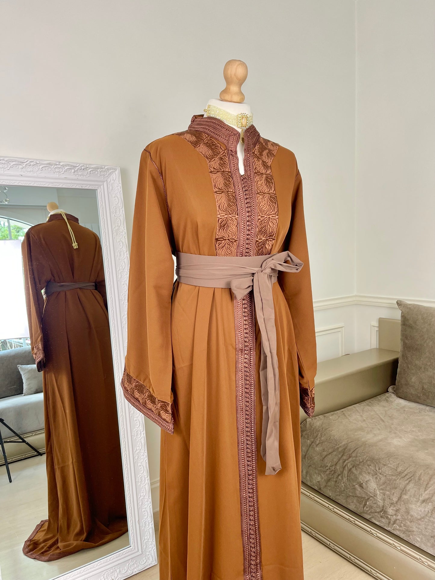 Caftan Wiam marron