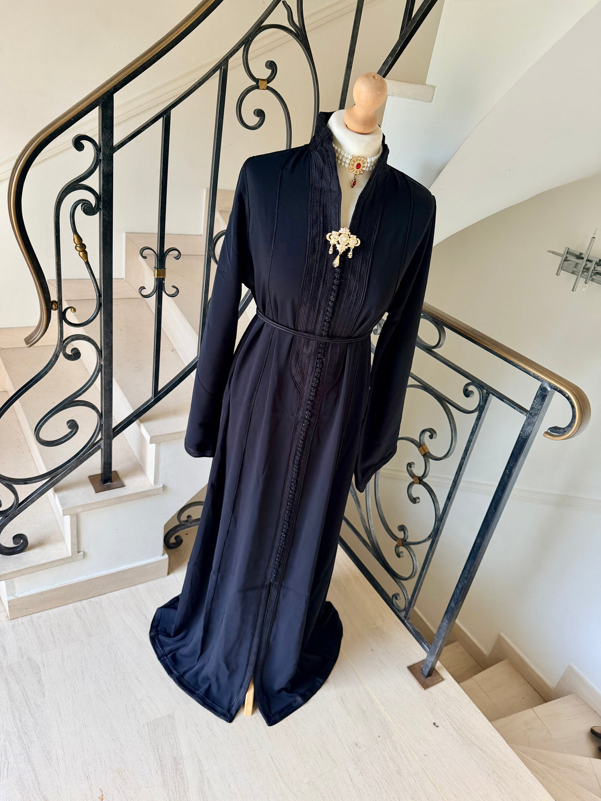 Caftan Assia noir