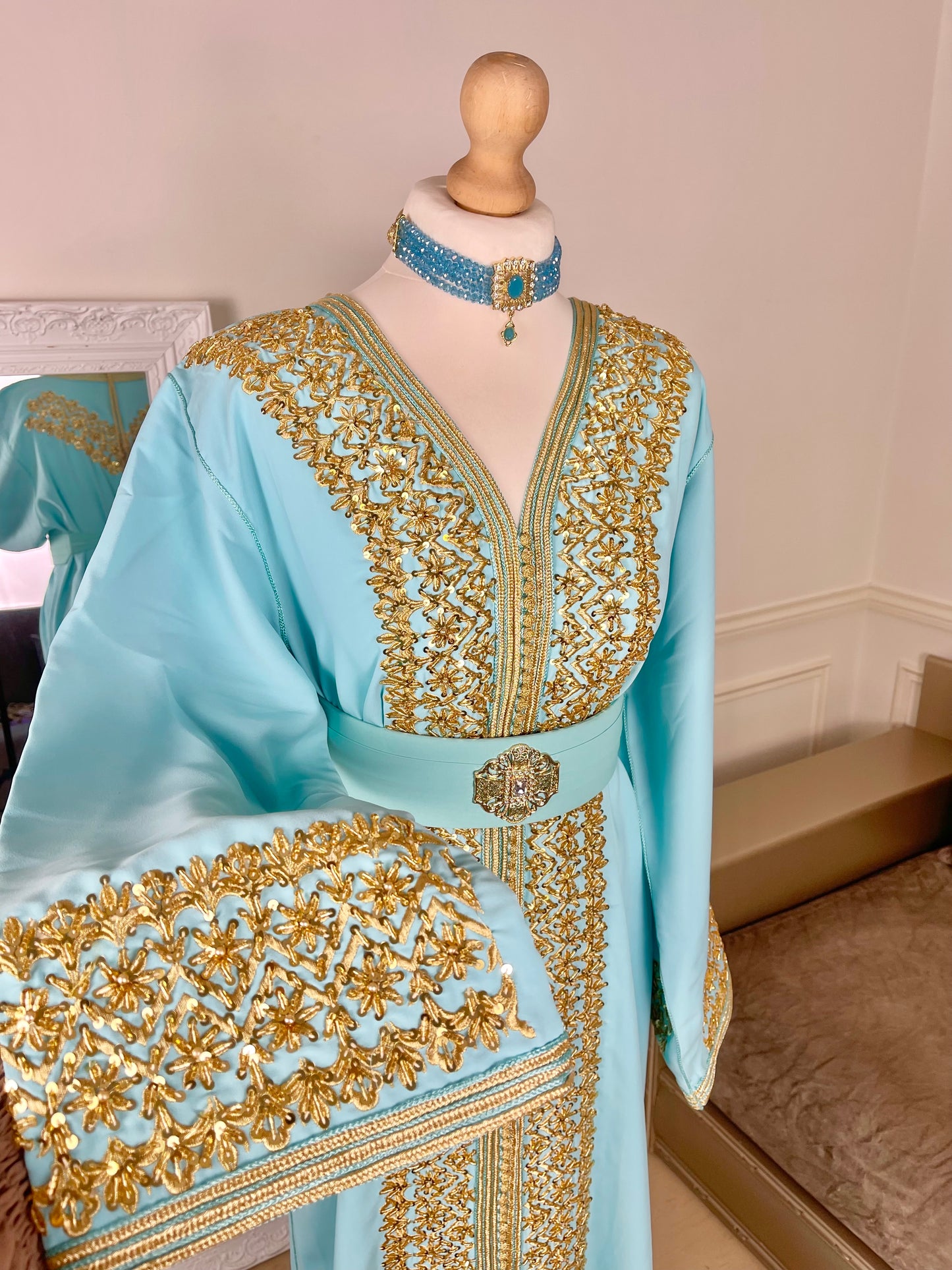 Caftan Leïna turquoise