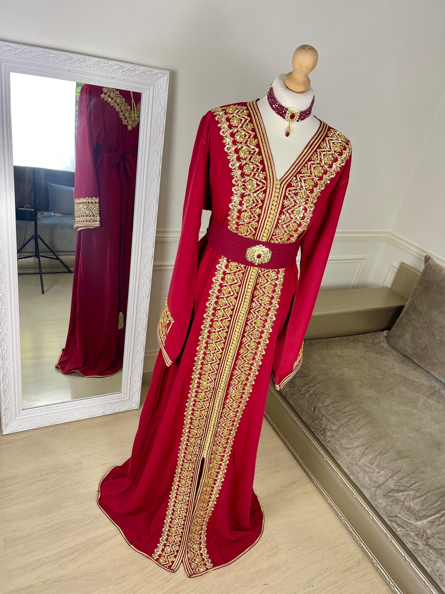 Caftan Leïna bordeau