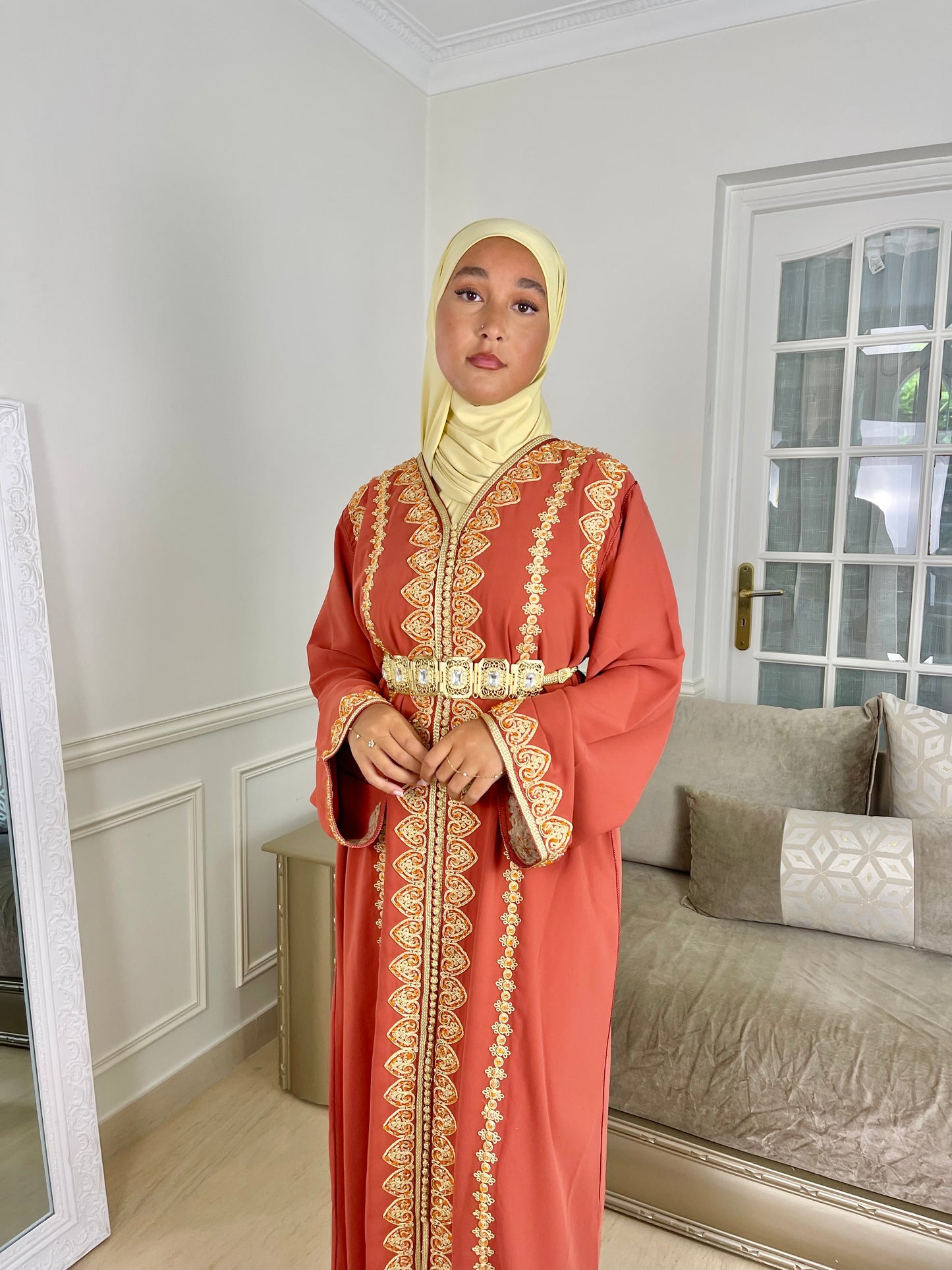Caftan Ahlam terracota
