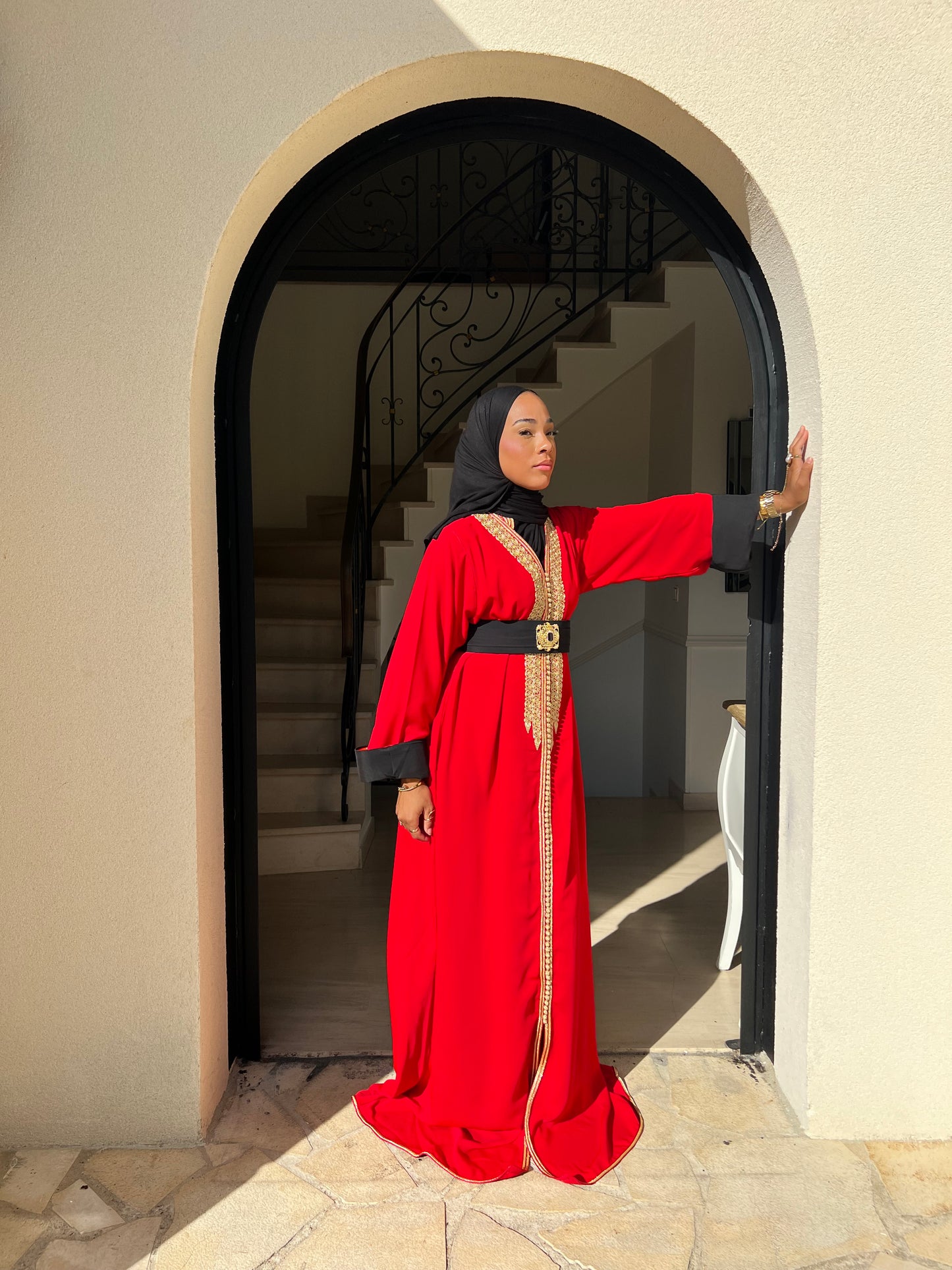 Caftan Eman rouge