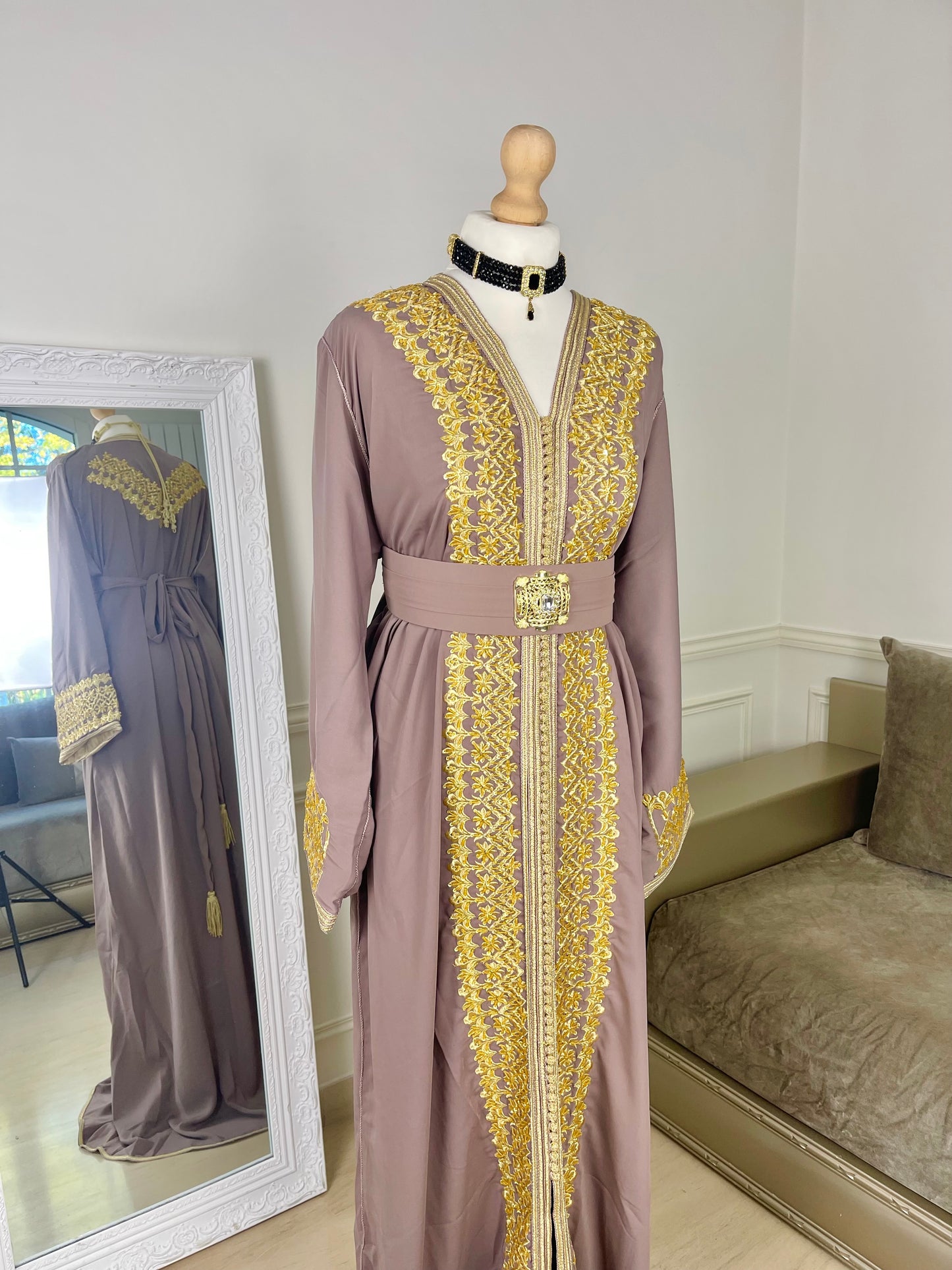 Caftan Leïna taupe