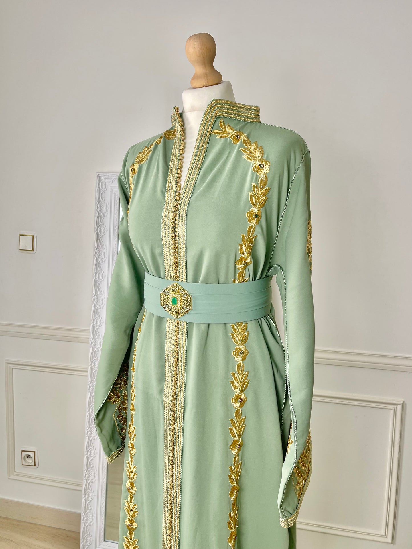 Caftan Assia vert eau