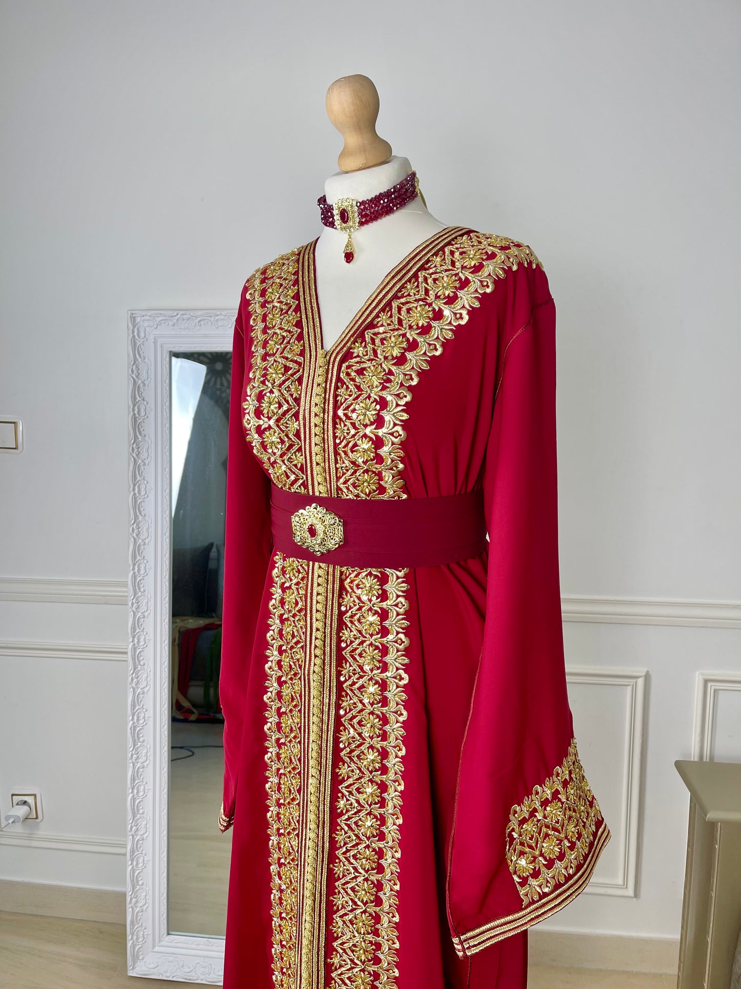 Caftan Leïna bordeau