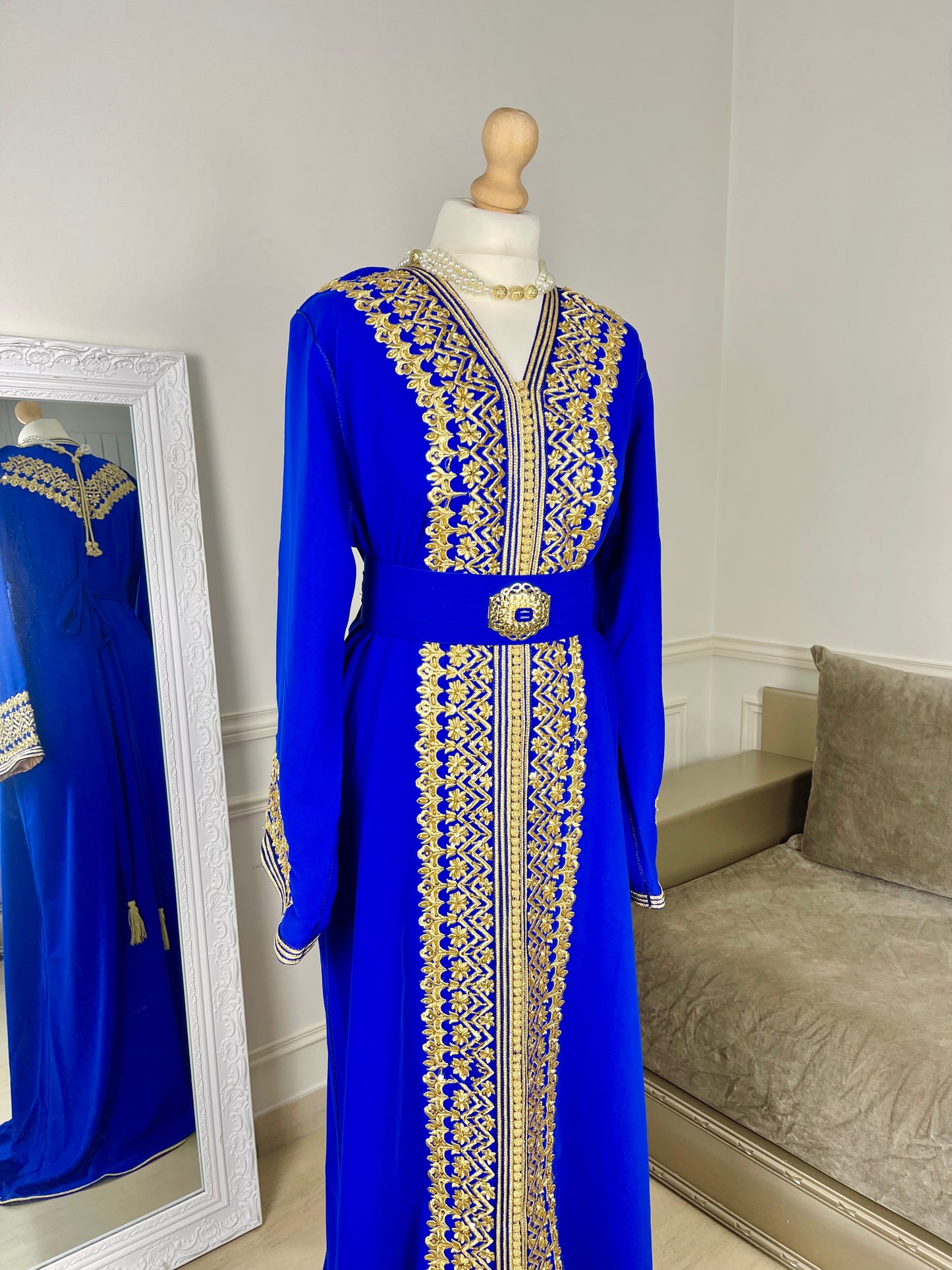 Caftan Leïna bleu roi
