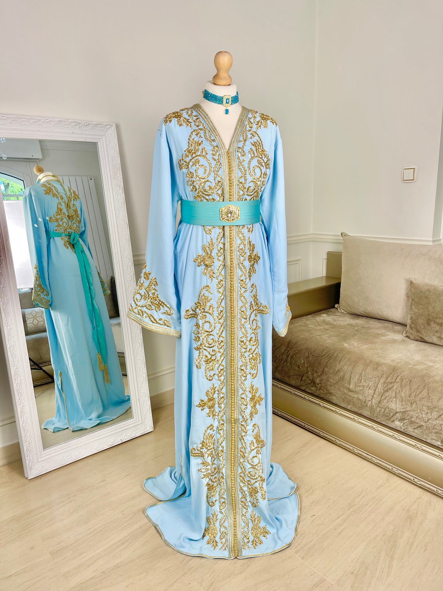 Caftan Jasmine bleu