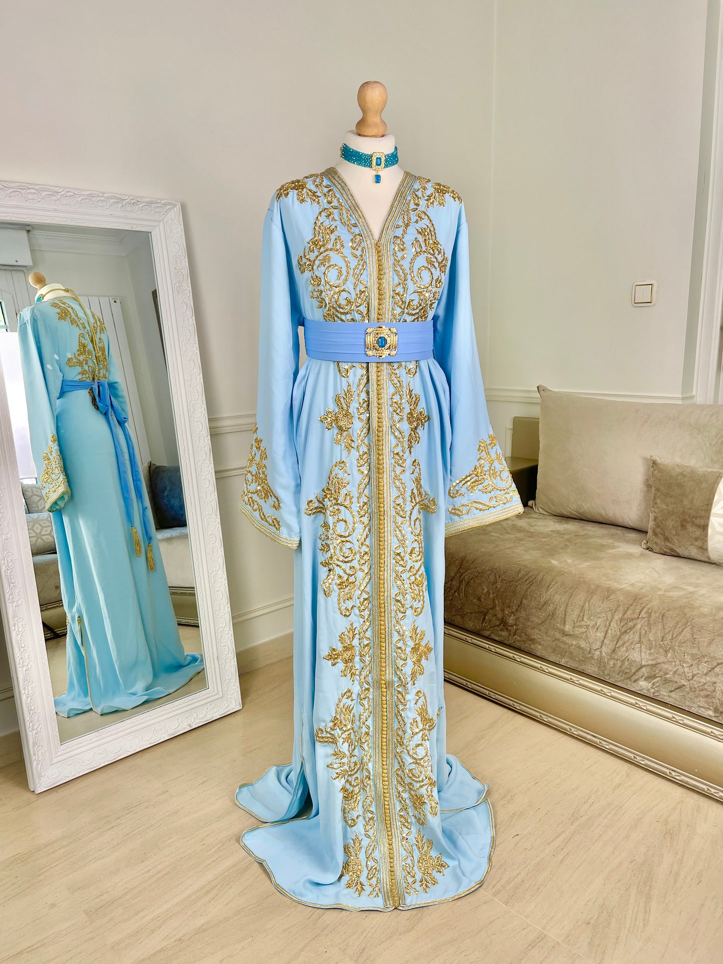 Caftan Jasmine bleu