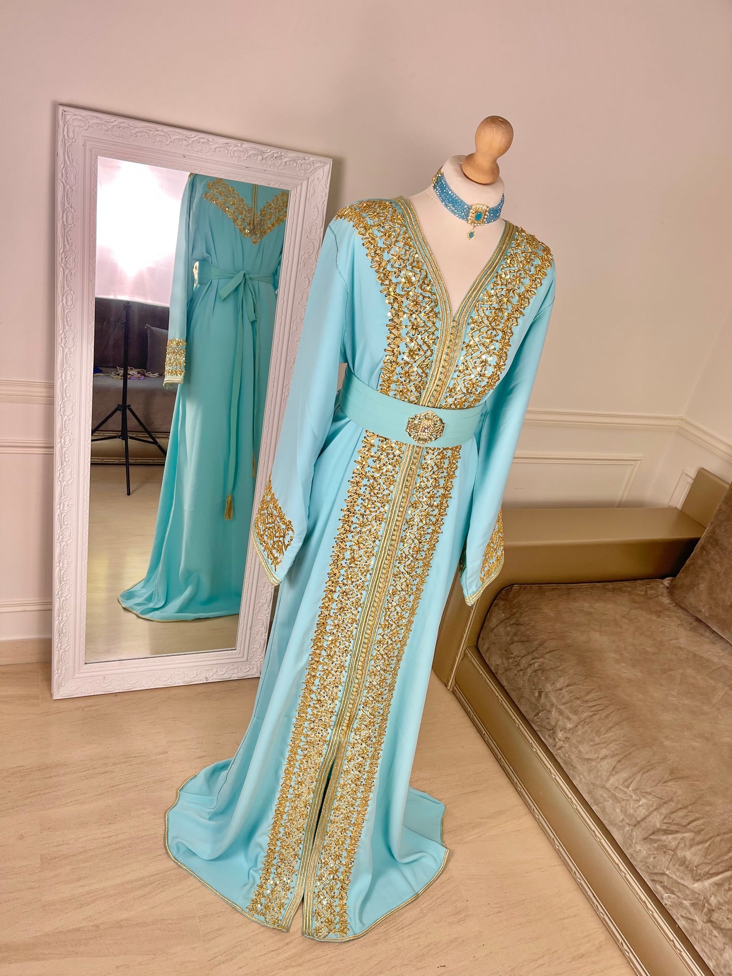 Caftan Leïna turquoise