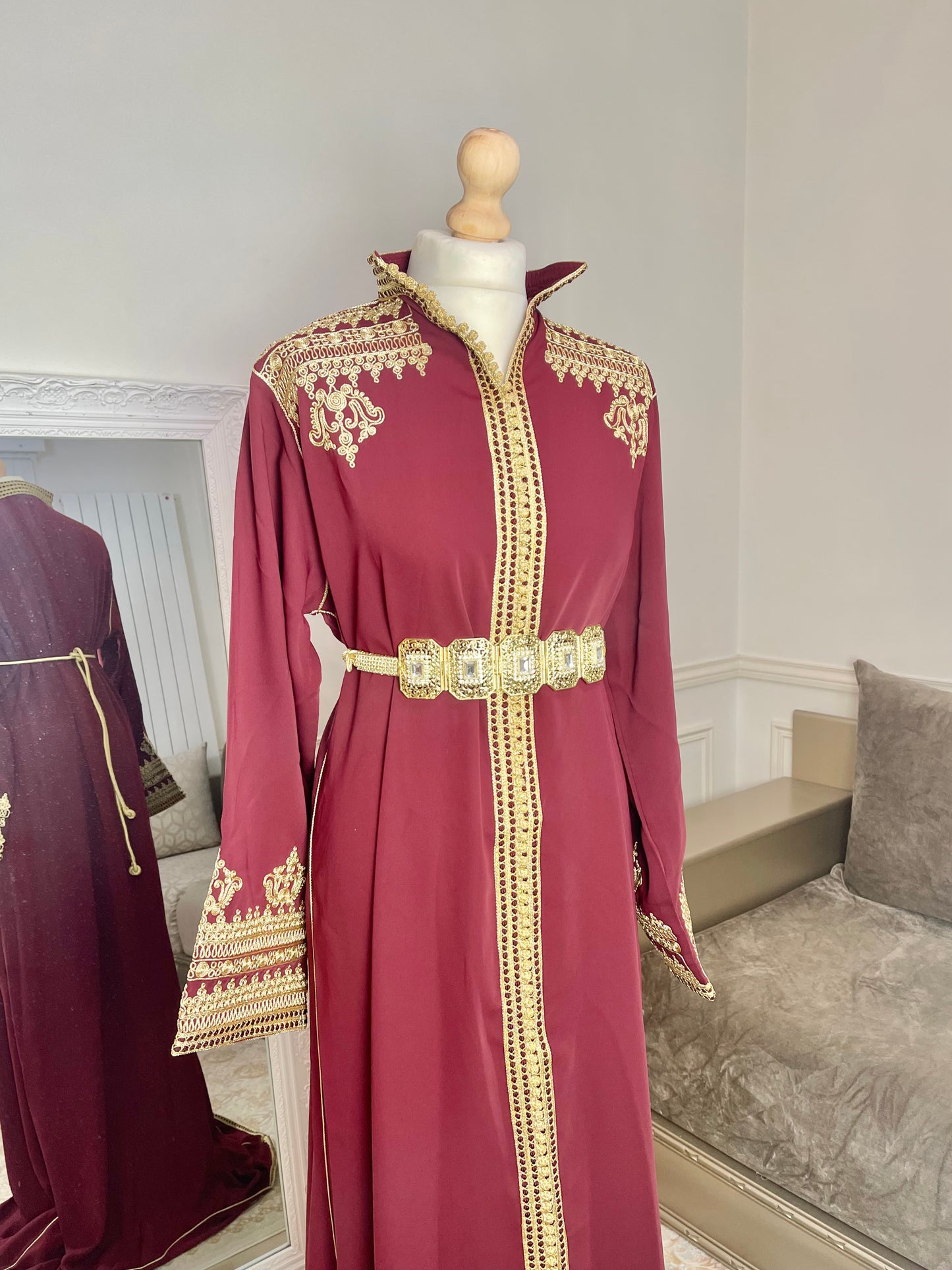 Caftan Inès bordeaux