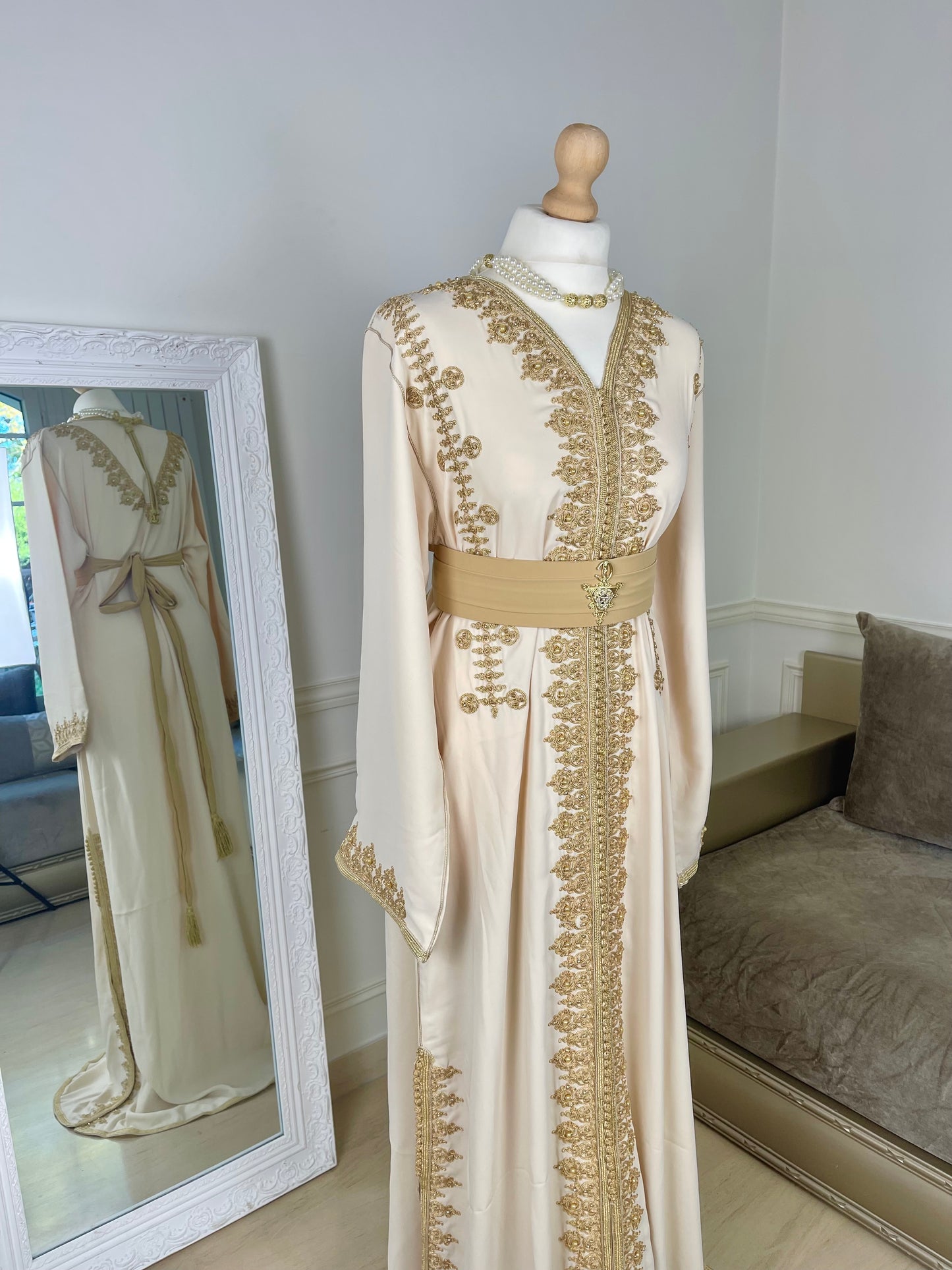 Caftan Ahlam crème
