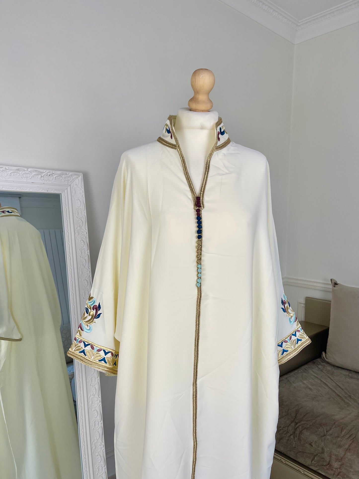 Gandoura Aïcha blanc cassé