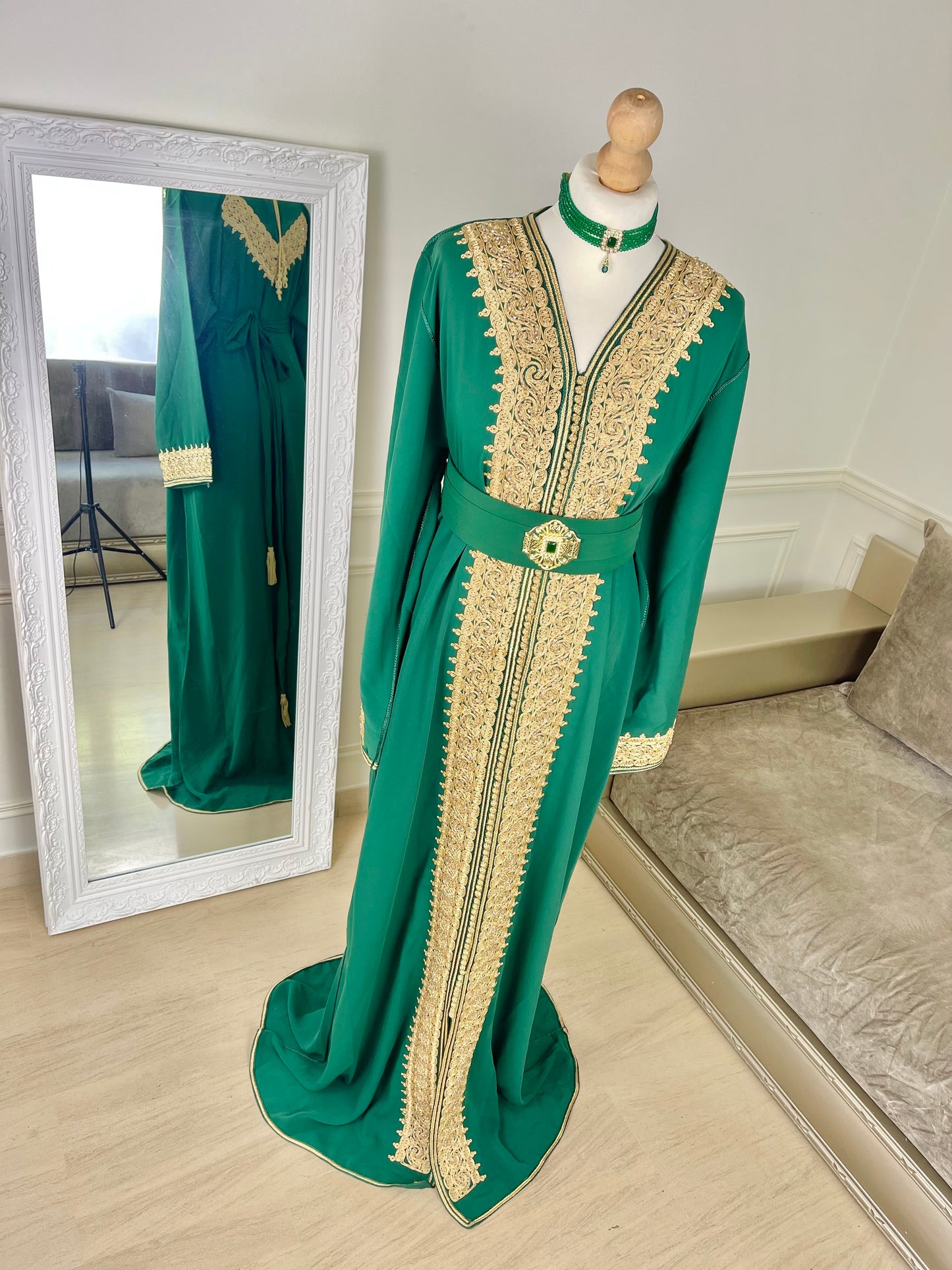Caftan Rania vert