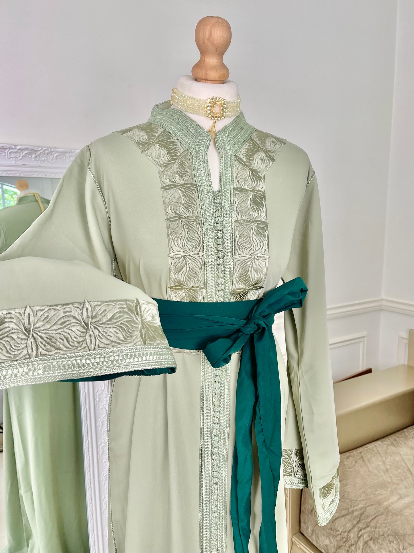 Caftan Wiam vert eau