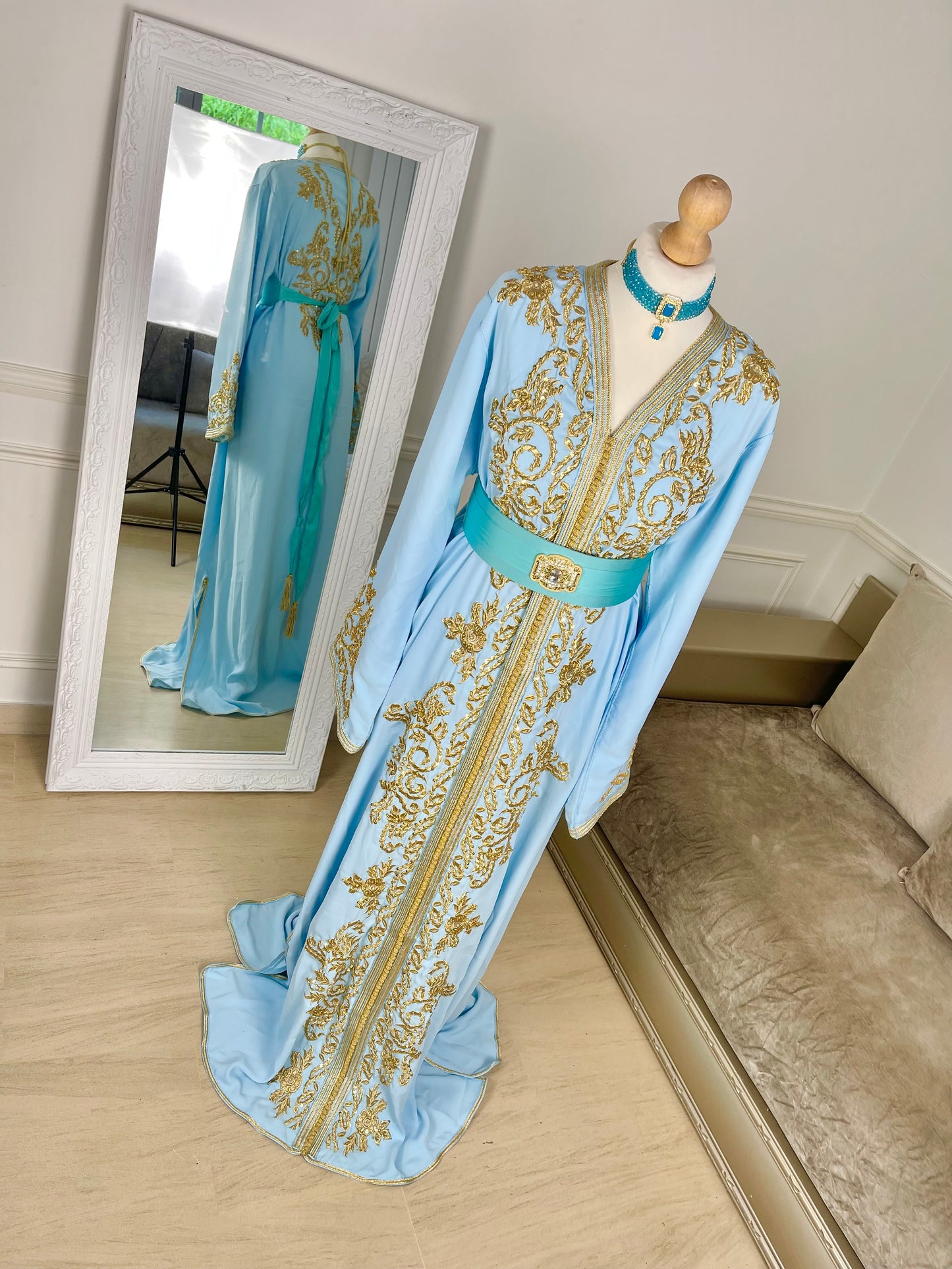 Caftan Jasmine bleu