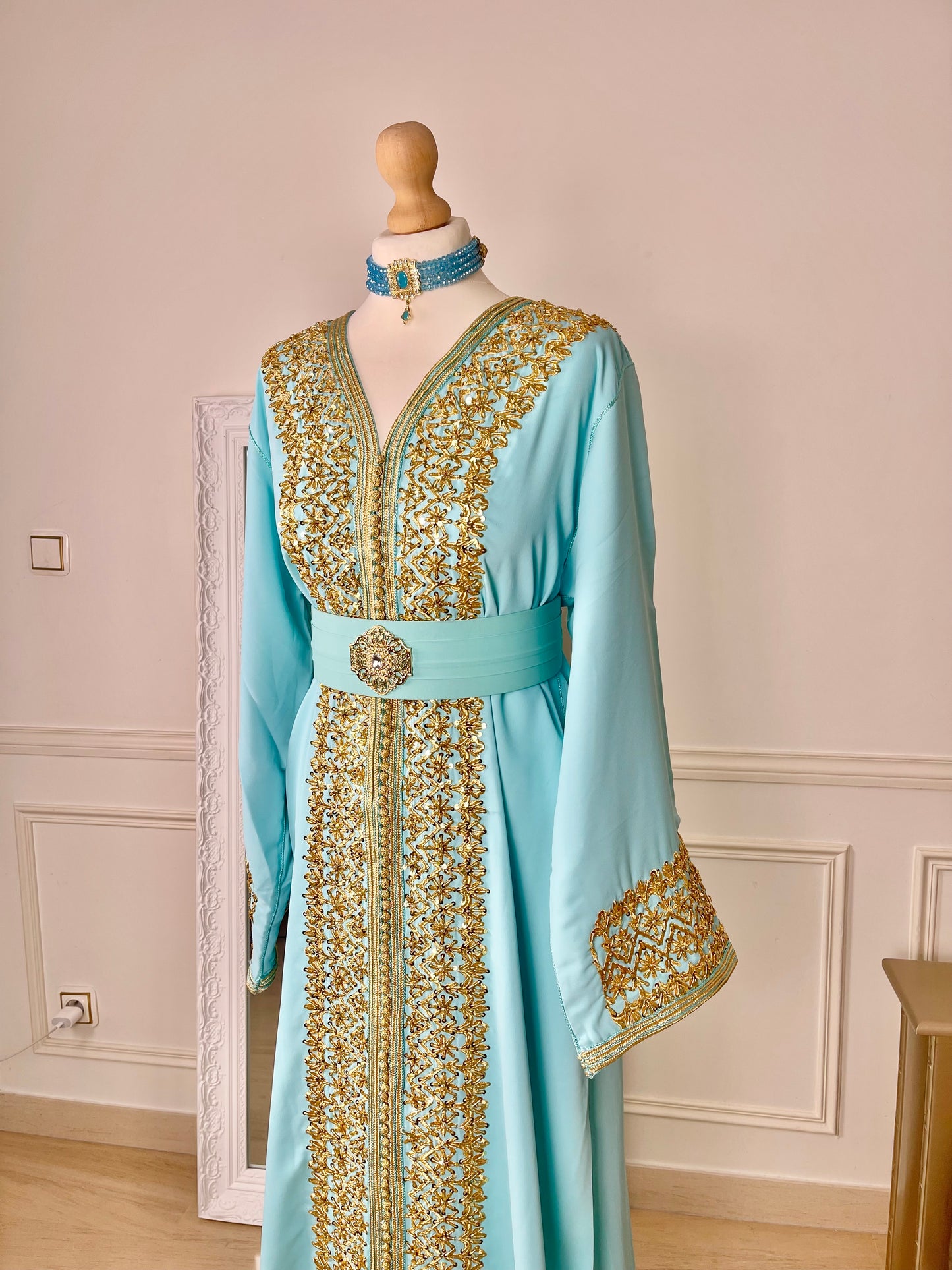 Caftan Leïna turquoise