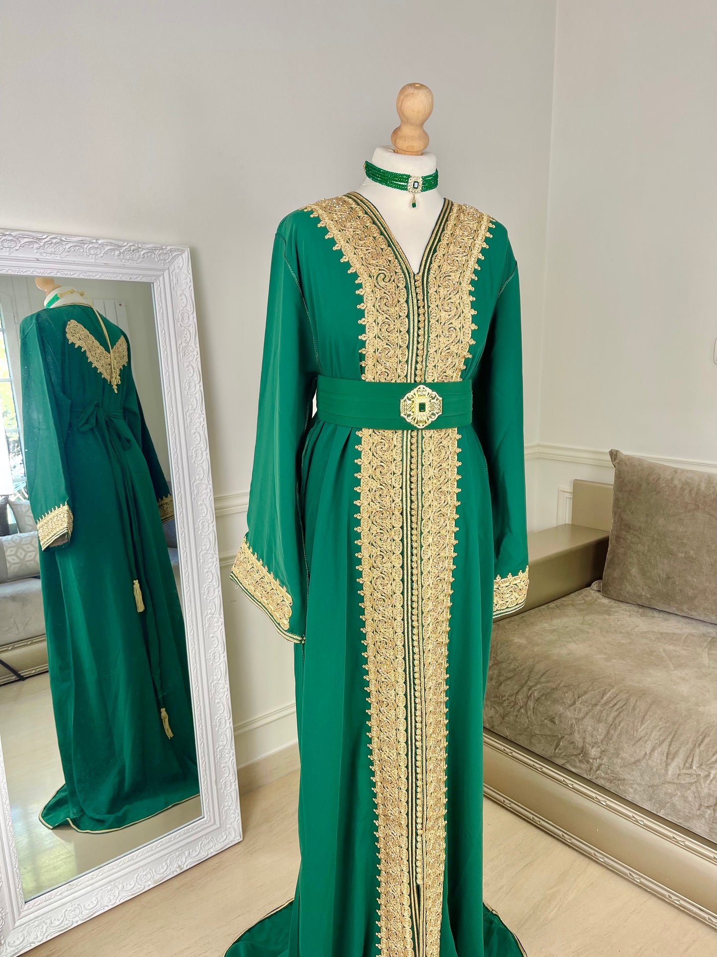 Caftan Rania vert