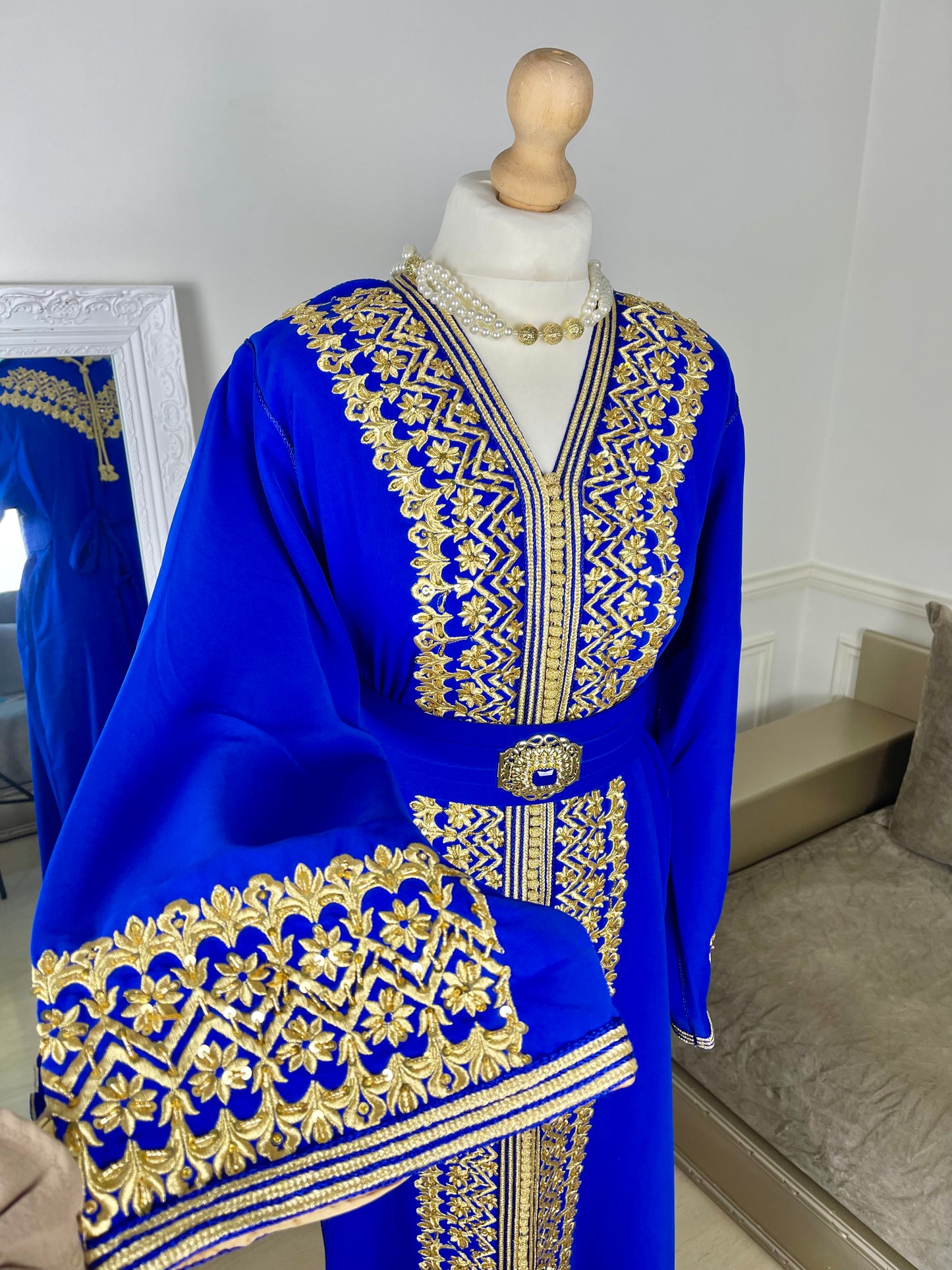 Caftan Leïna bleu roi