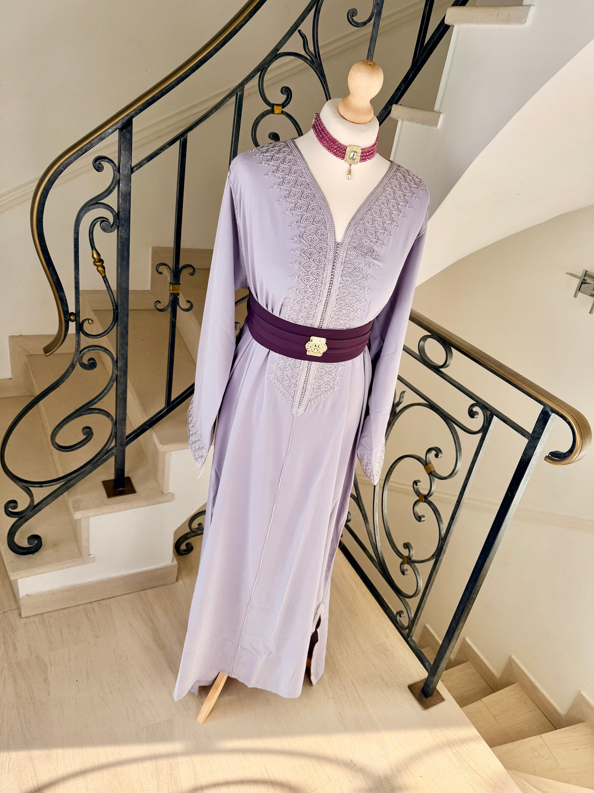 Caftan Aïcha mauve