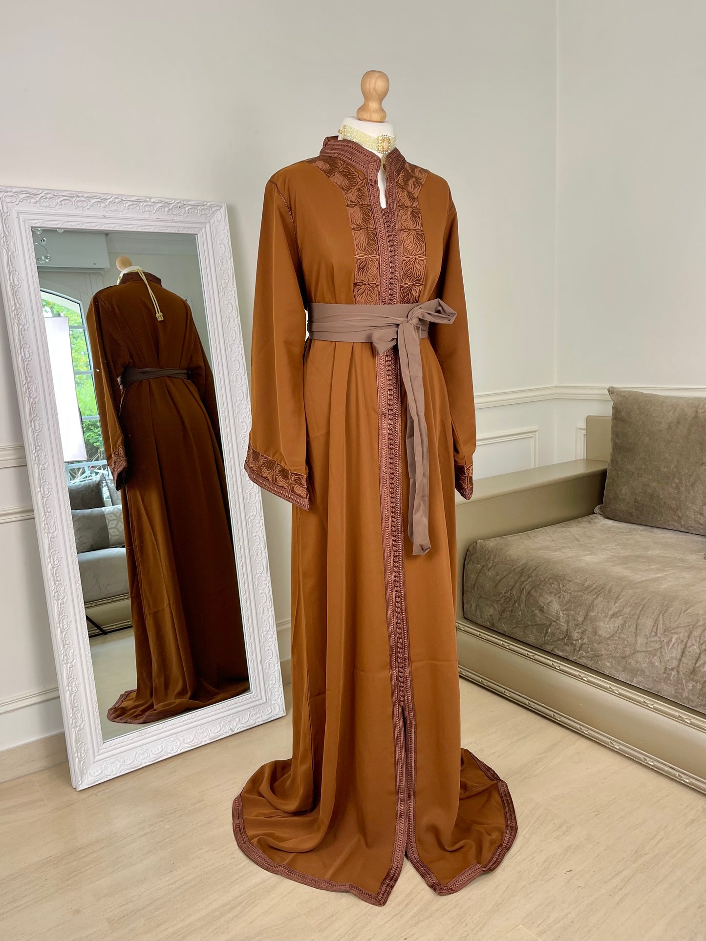 Caftan Wiam marron