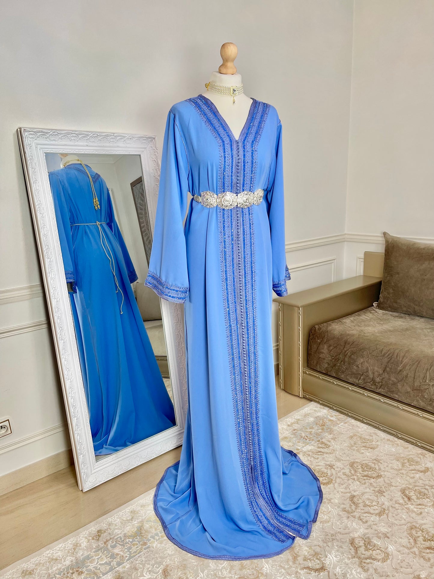 Caftan Lina bleu