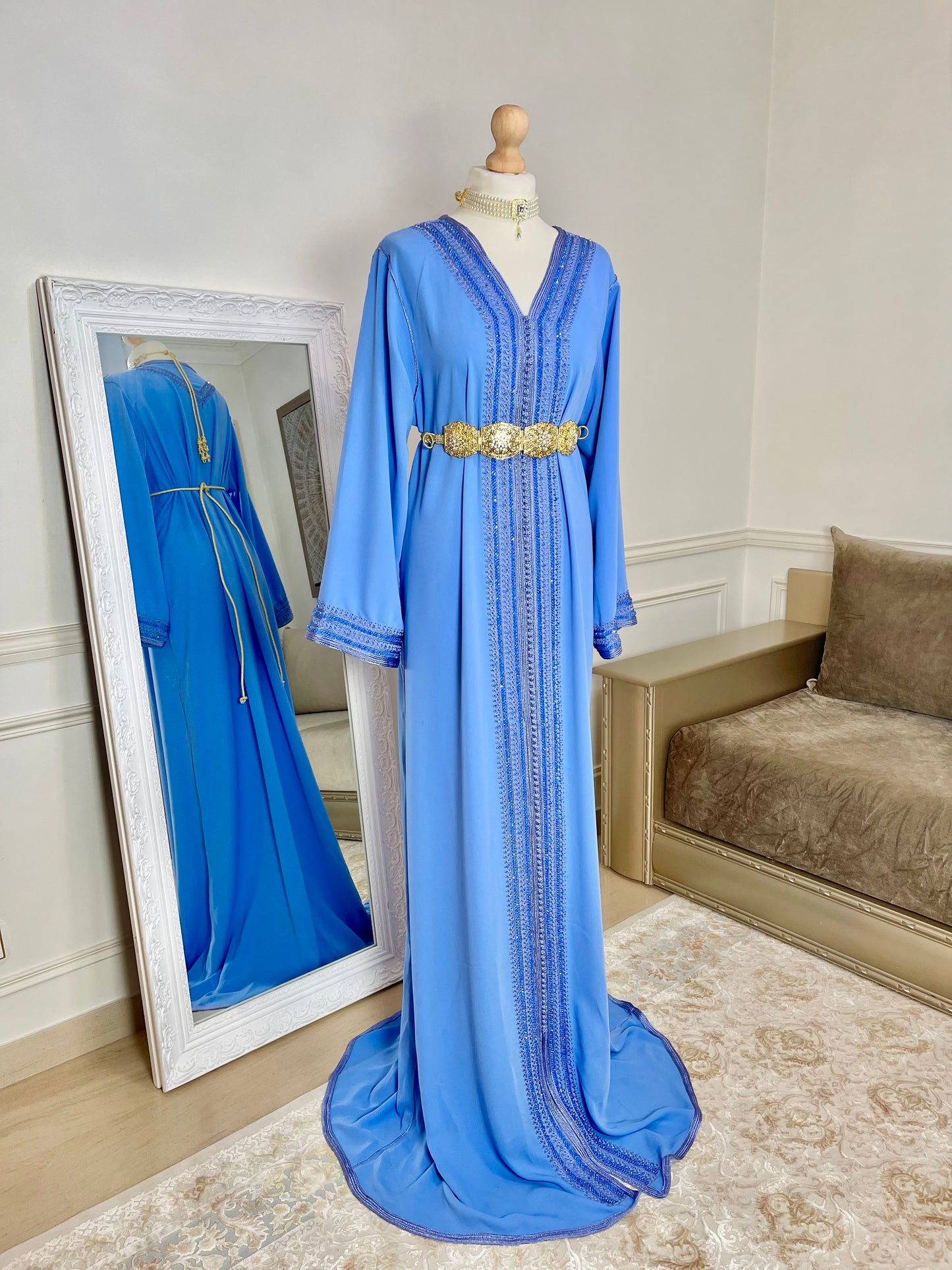 Caftan Lina bleu